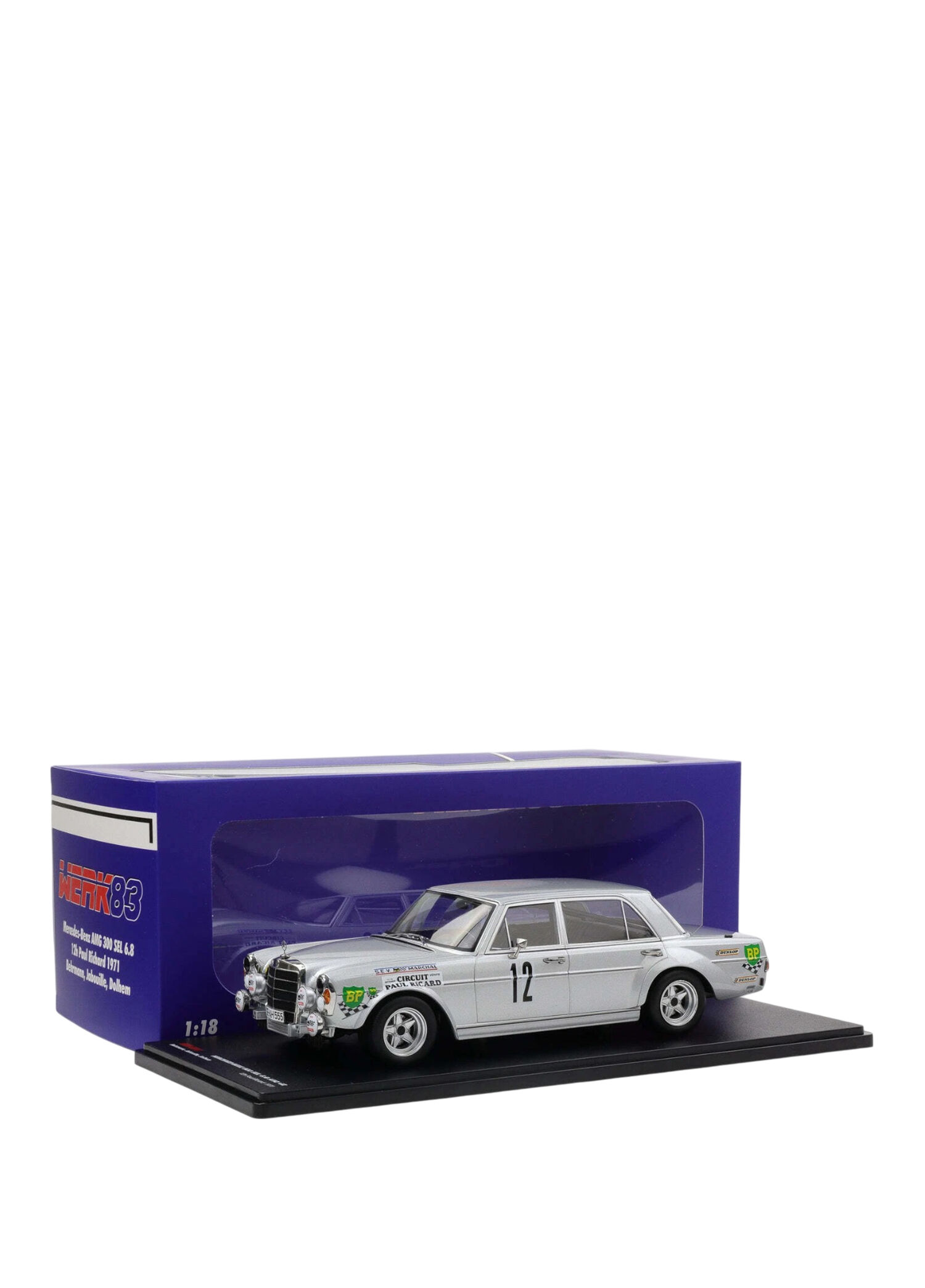 1971 Mercedes Benz AMG 300 SEL 6.8 #12 1:18 Model Araba