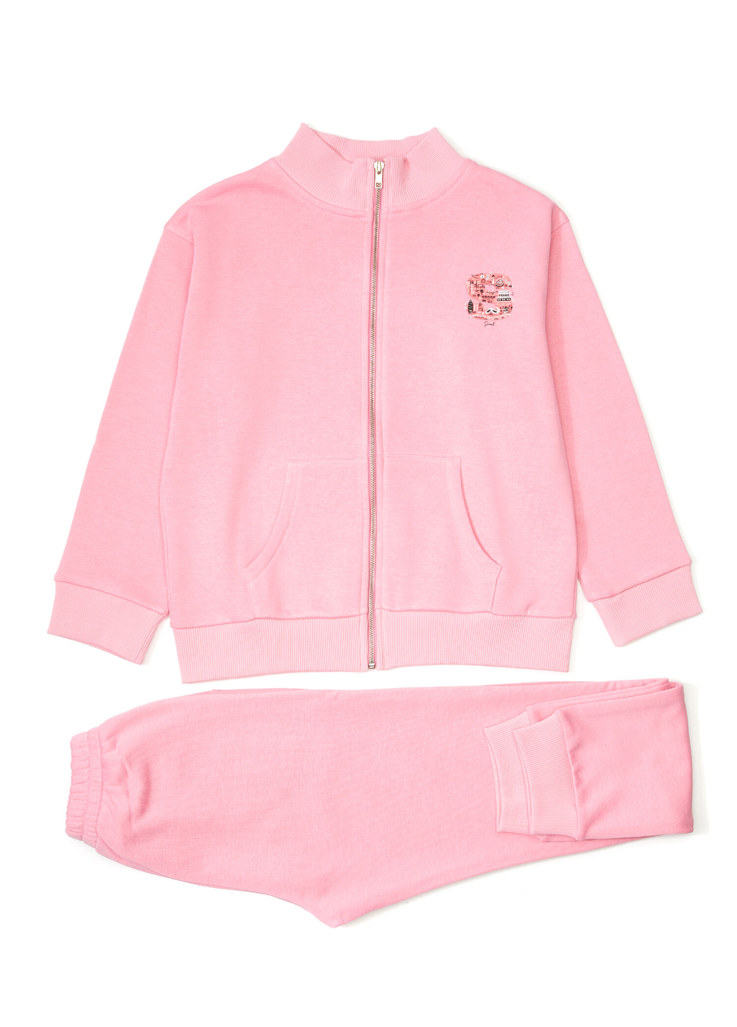 Açık Pembe Kız Çocuk Eşofman Takımı