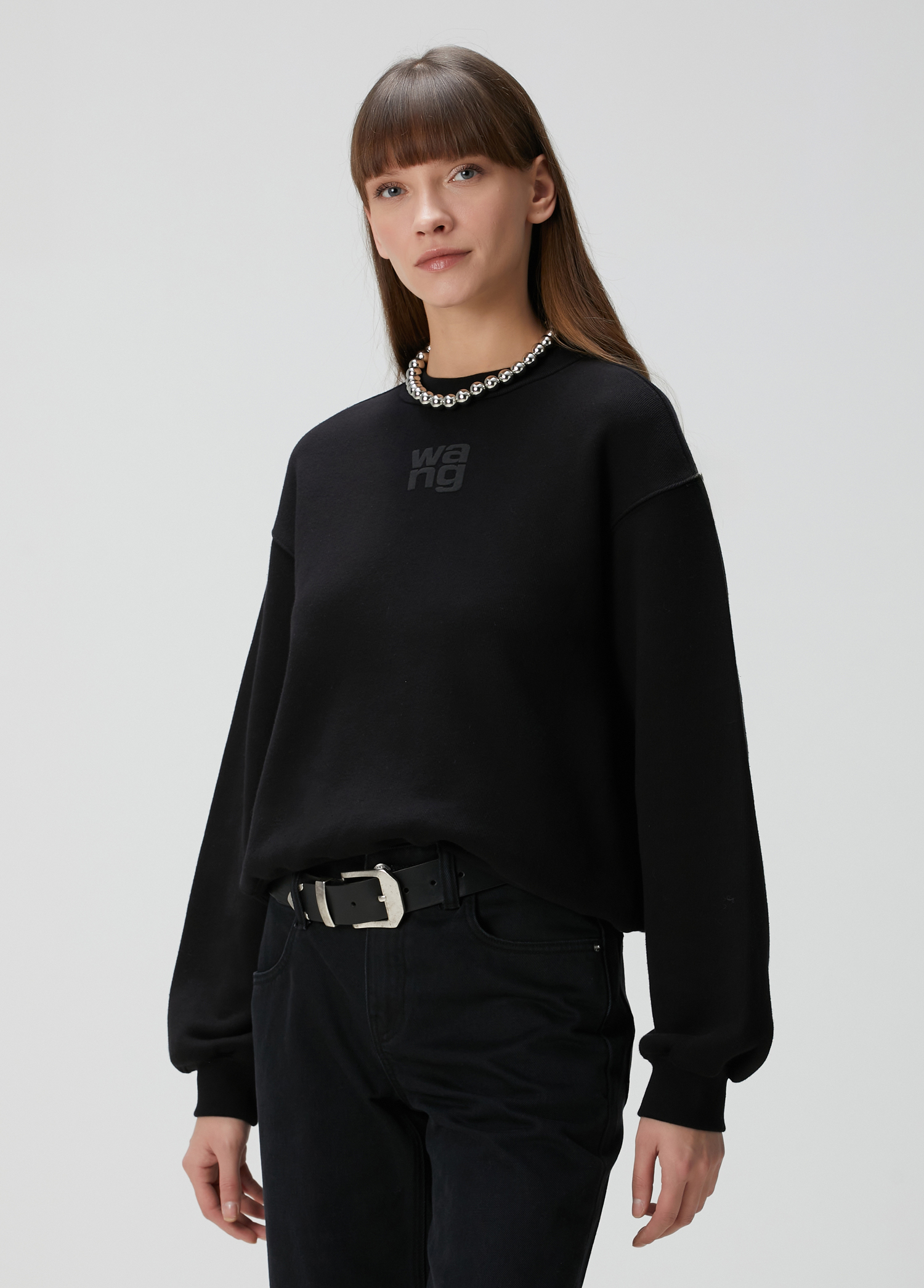 Siyah Logolu Sweatshirt