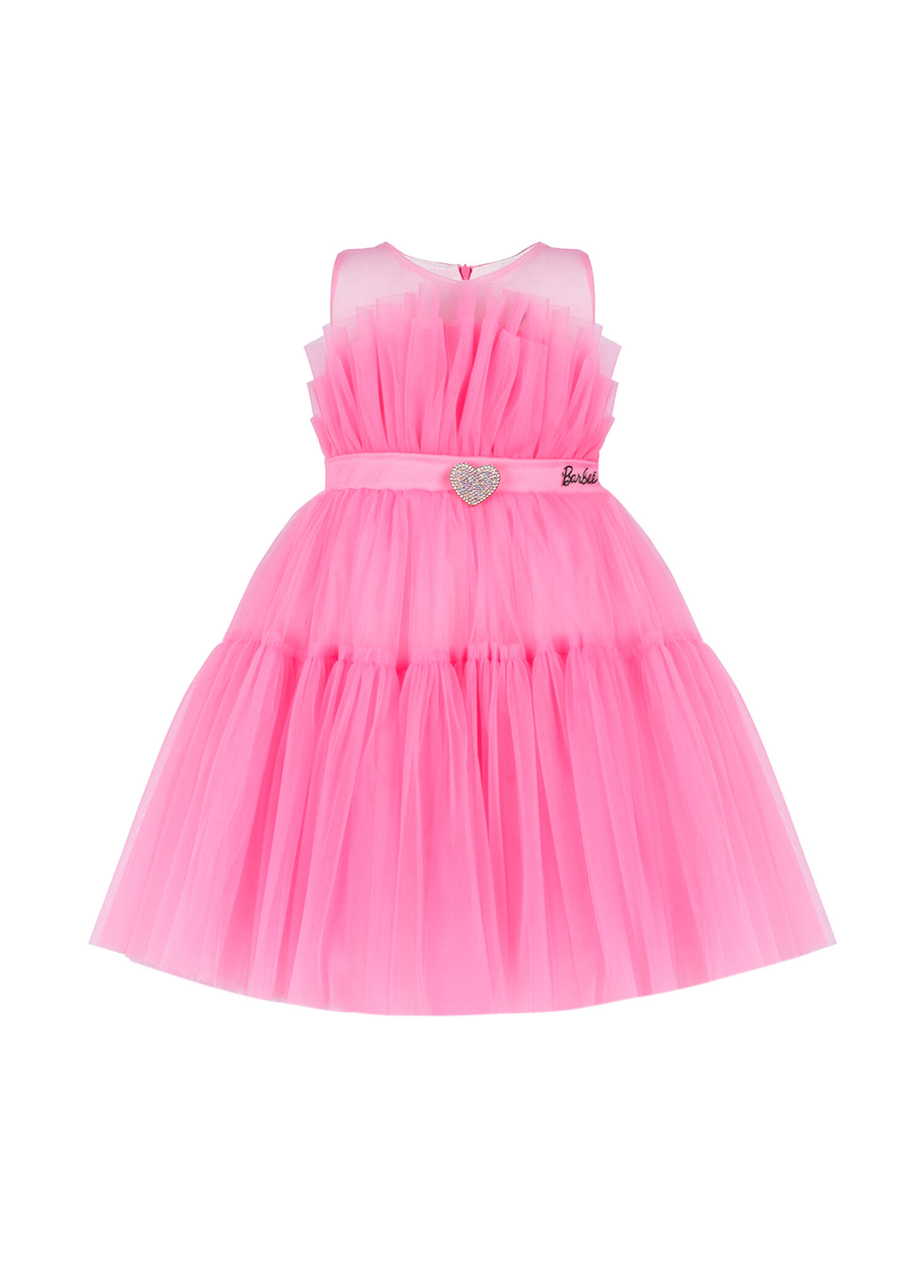 Barbie Concept 3 Pembe Tüllü Kız Çocuk Elbise