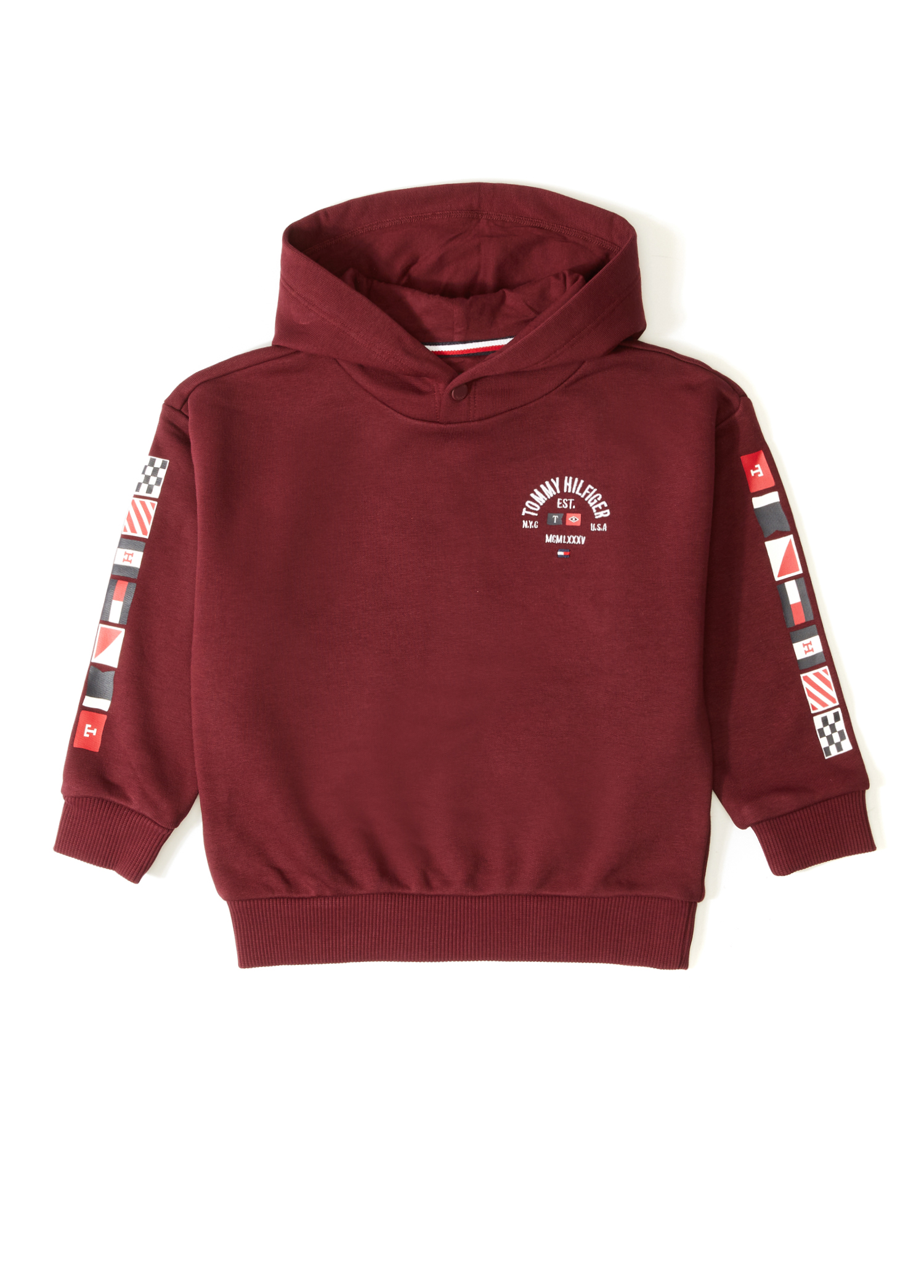 Kırmızı Kapüşonlu Erkek Çocuk Sweatshirt