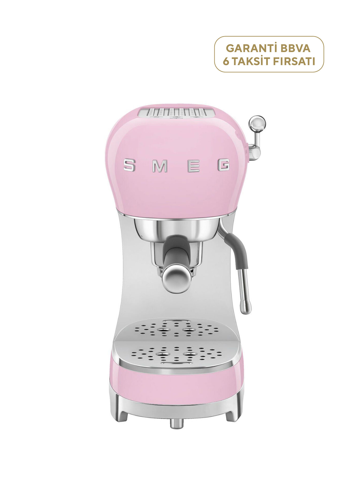 50's Style Pembe Espresso Kahve Makinesi