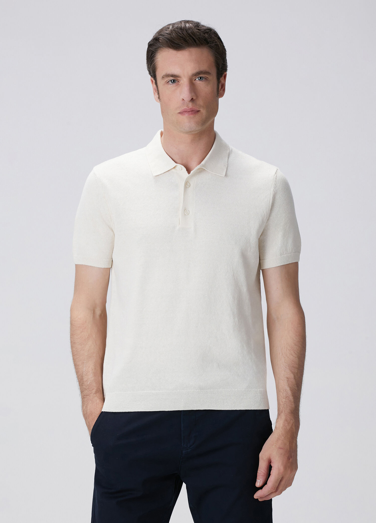Off-White Linen Blend Sweater