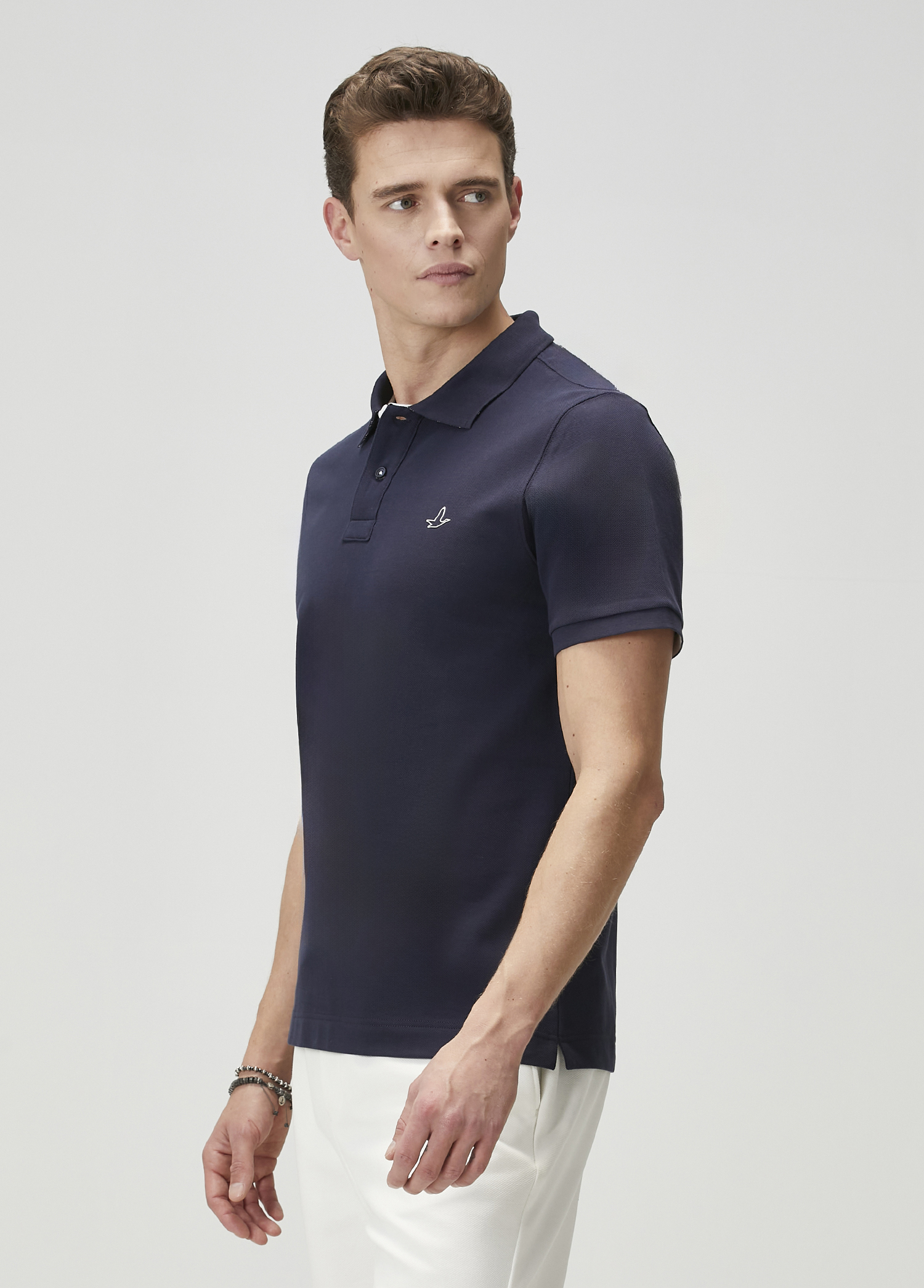 Comfort Fit Lacivert Polo Yaka T-shirt_3