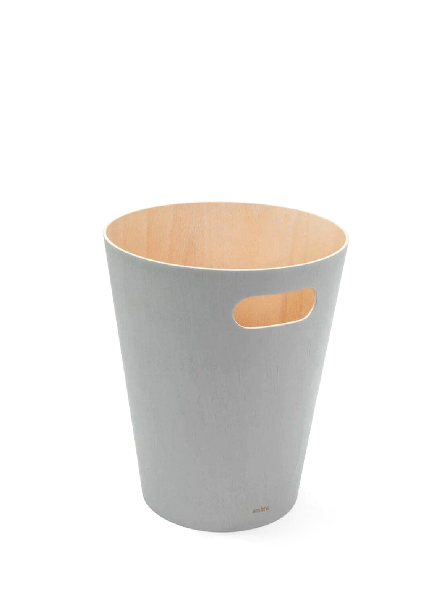 Woodrow Gri Ahşap Çöp Kovası 7,5 Lt