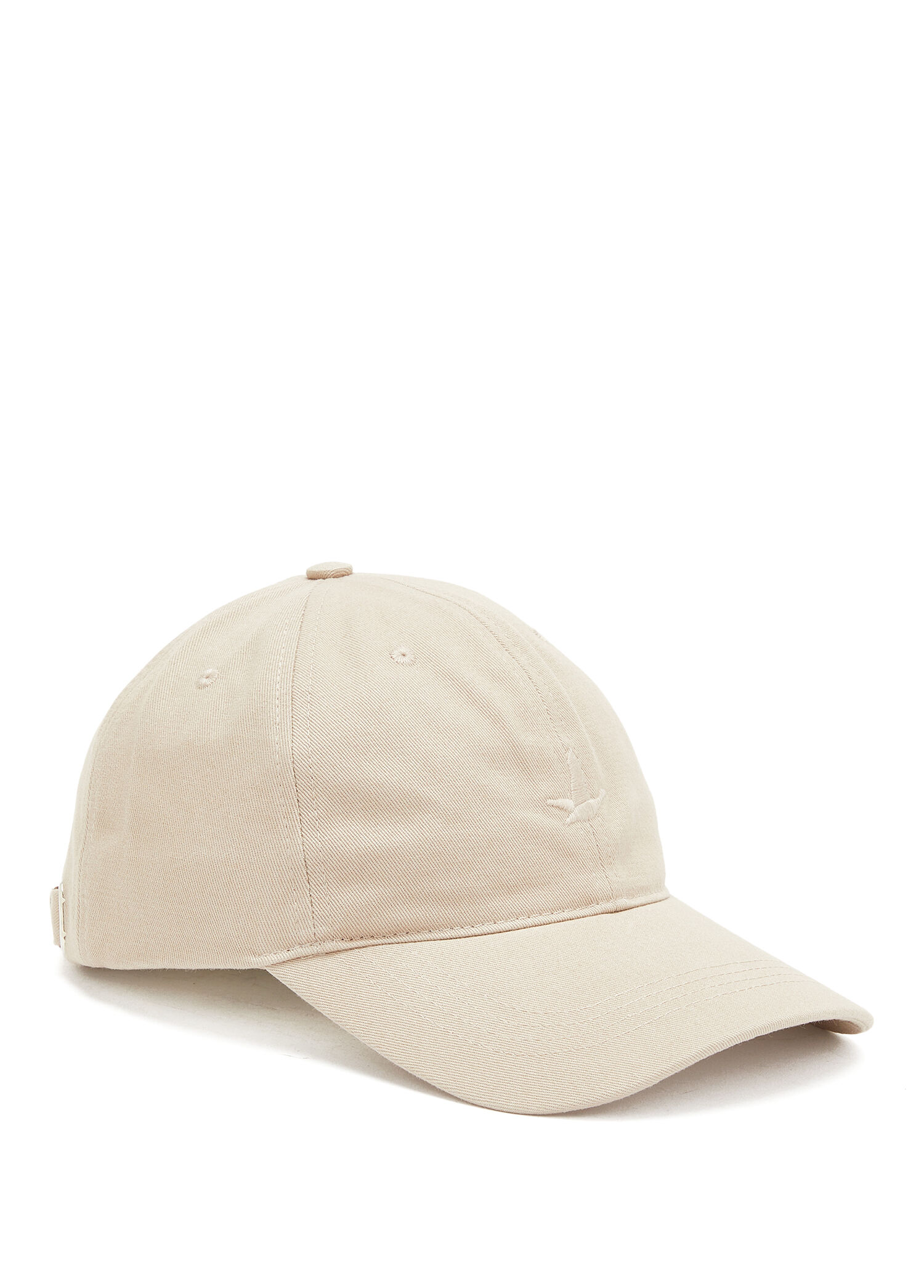 Bej Logo Nakışlı Erkek Gabardin Şapka
