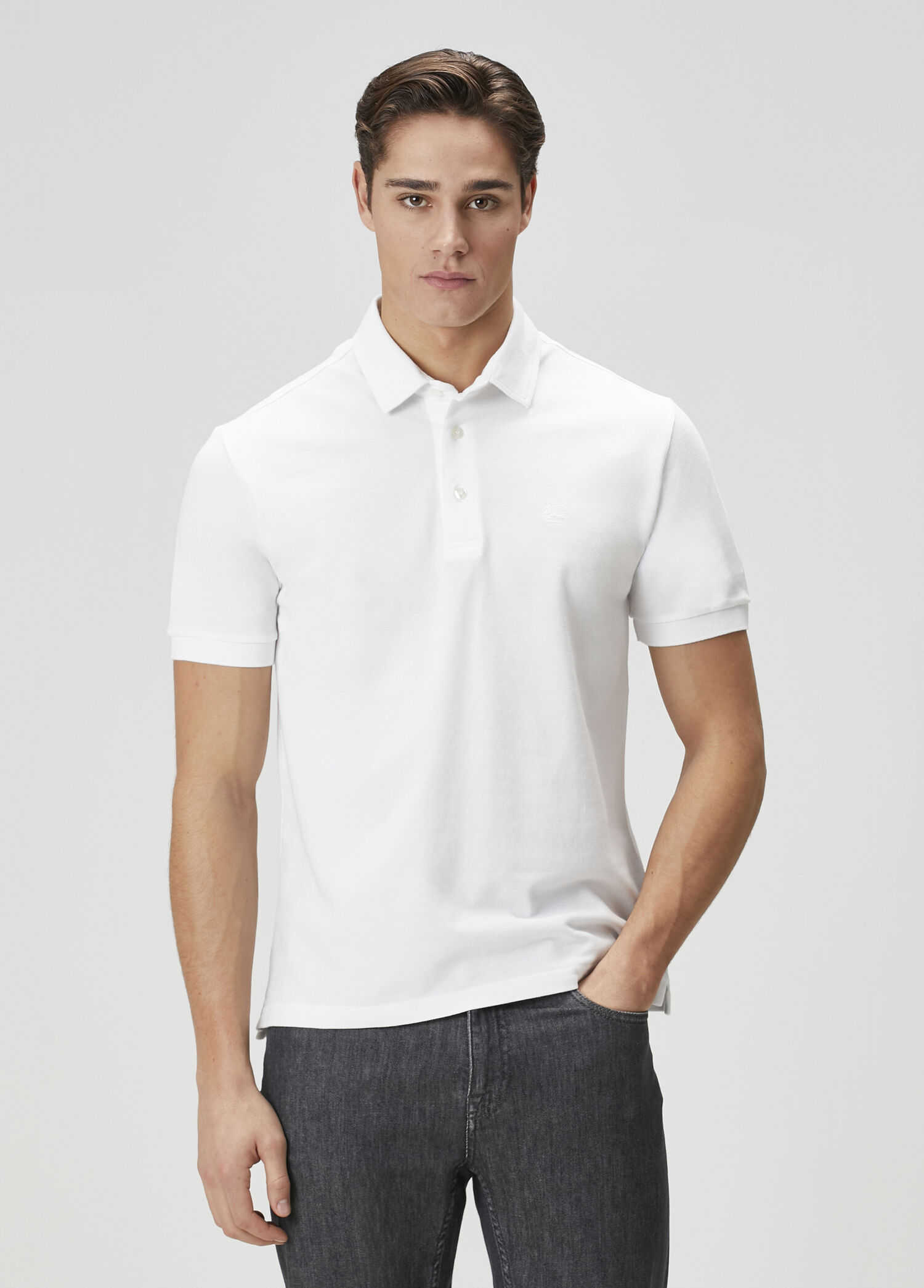 Beyaz Polo Yaka T-shirt