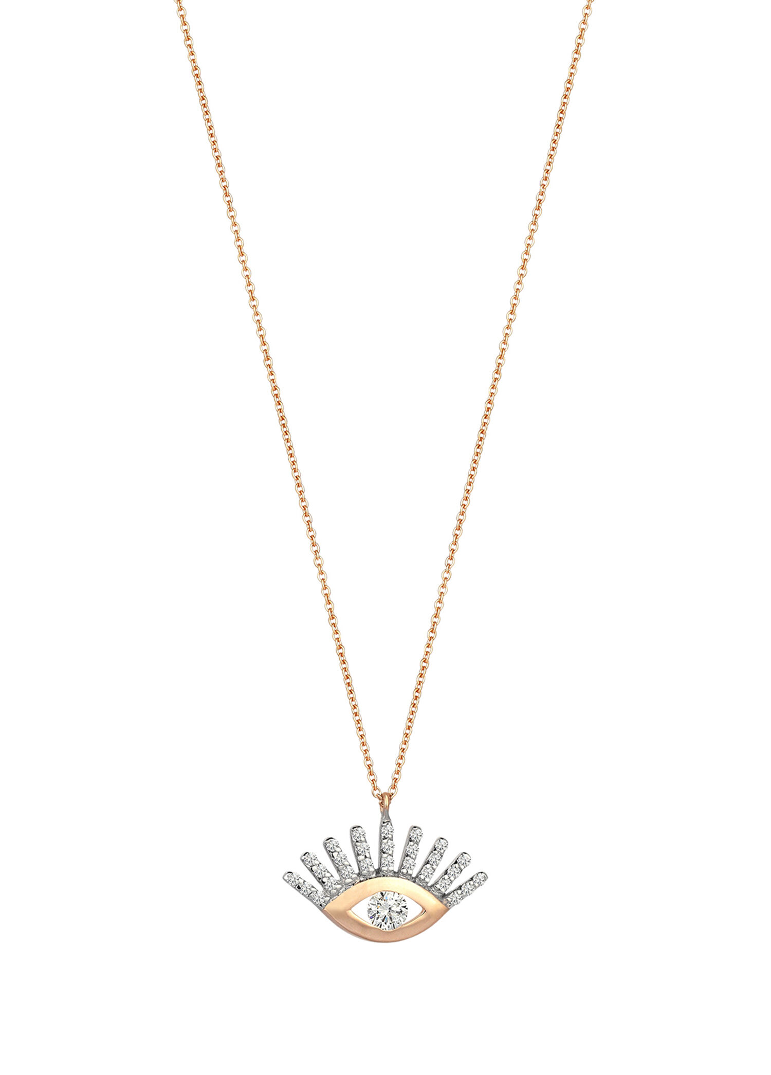 Shimmery Evil Eye Maxi Kadın Altın Kolye