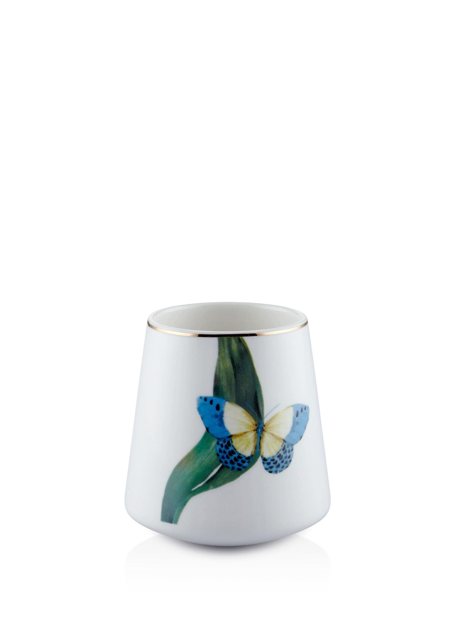 Folium Blue Desenli Porselen Kupa