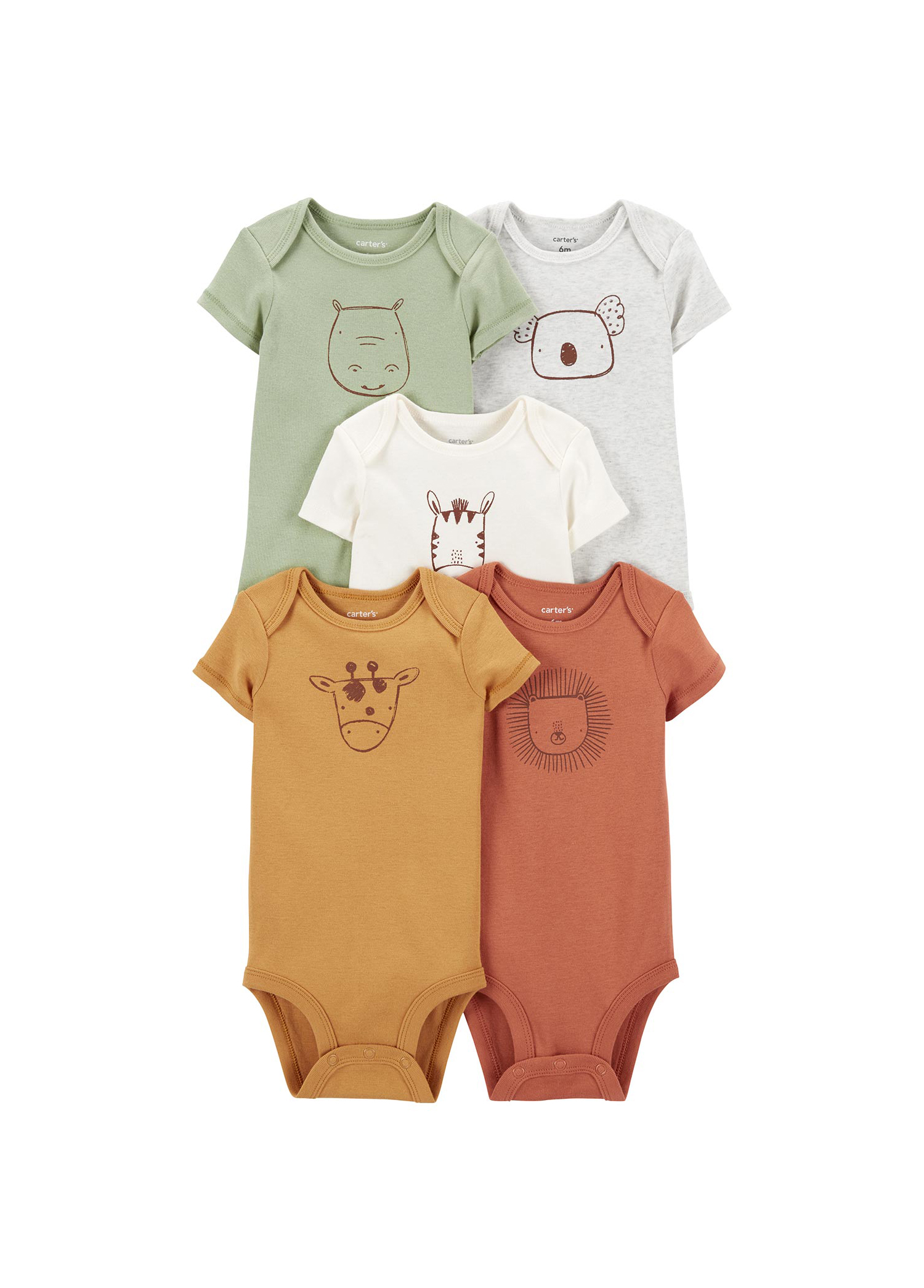 Kısa Kollu Unisex Bebek 5'li Body Set