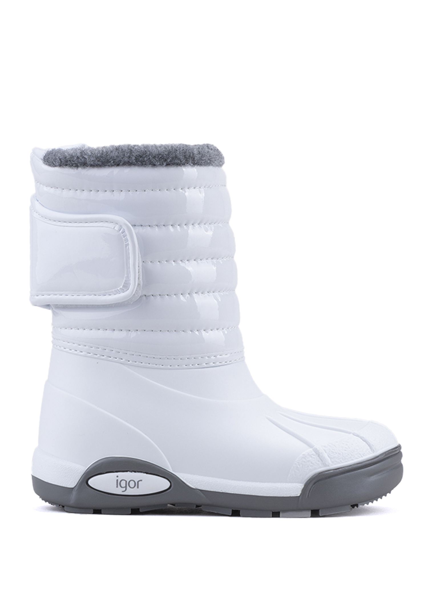 Topo Ski Charol Beyaz Unisex Çocuk Bot