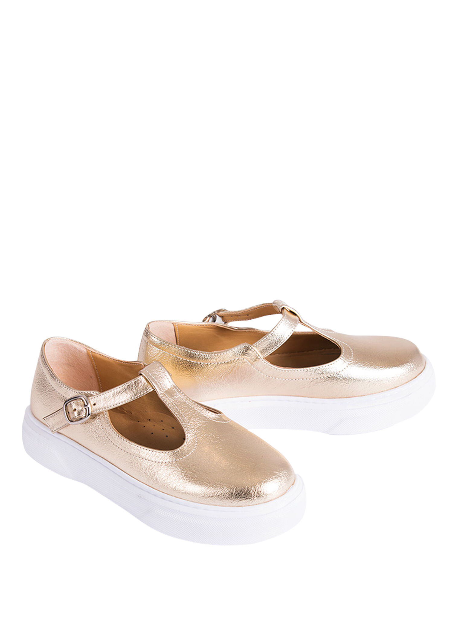 Gold Tokalı Bantlı Kız Çocuk Sneaker Ayakkabı