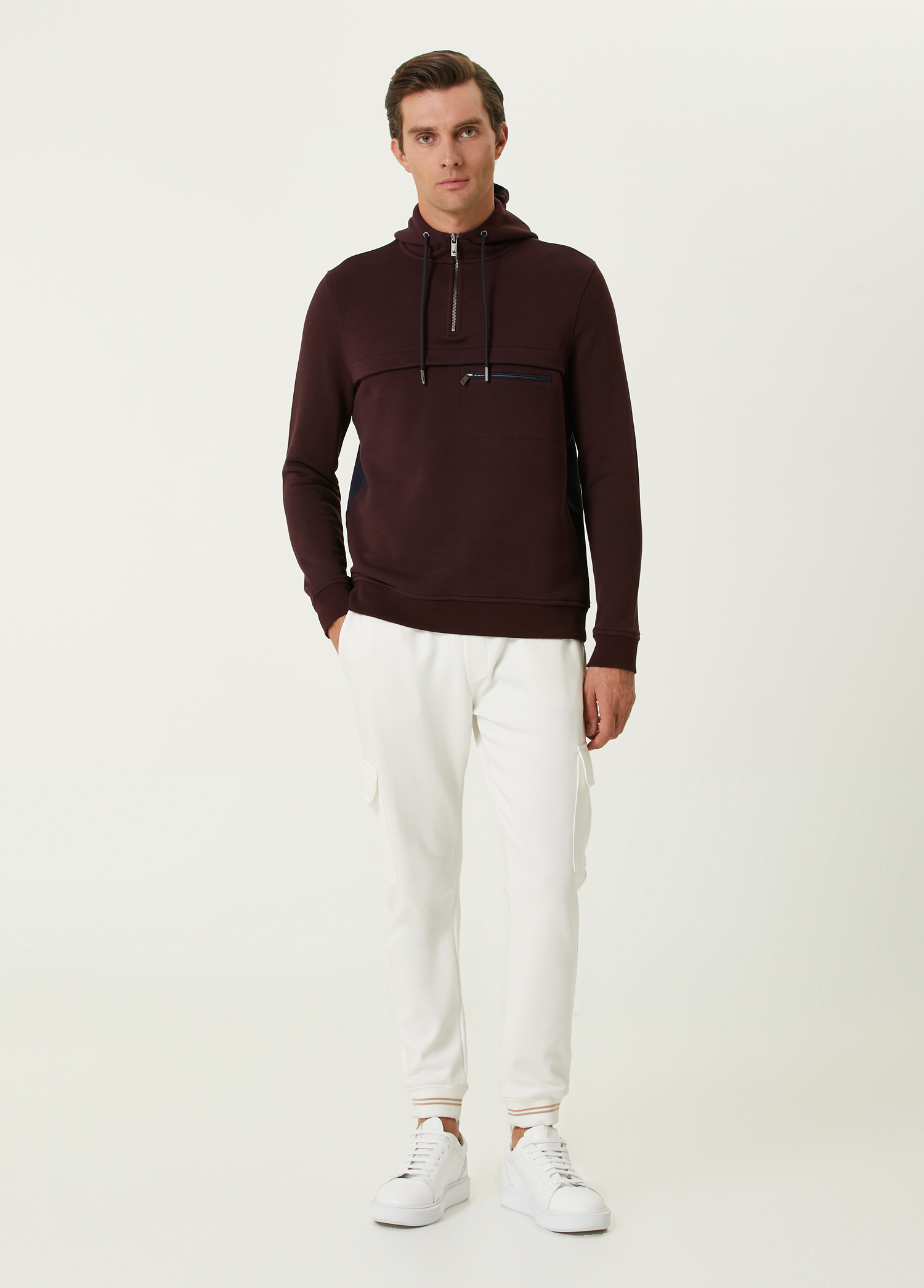 Bordo Kapüşonlu Sweatshirt_2