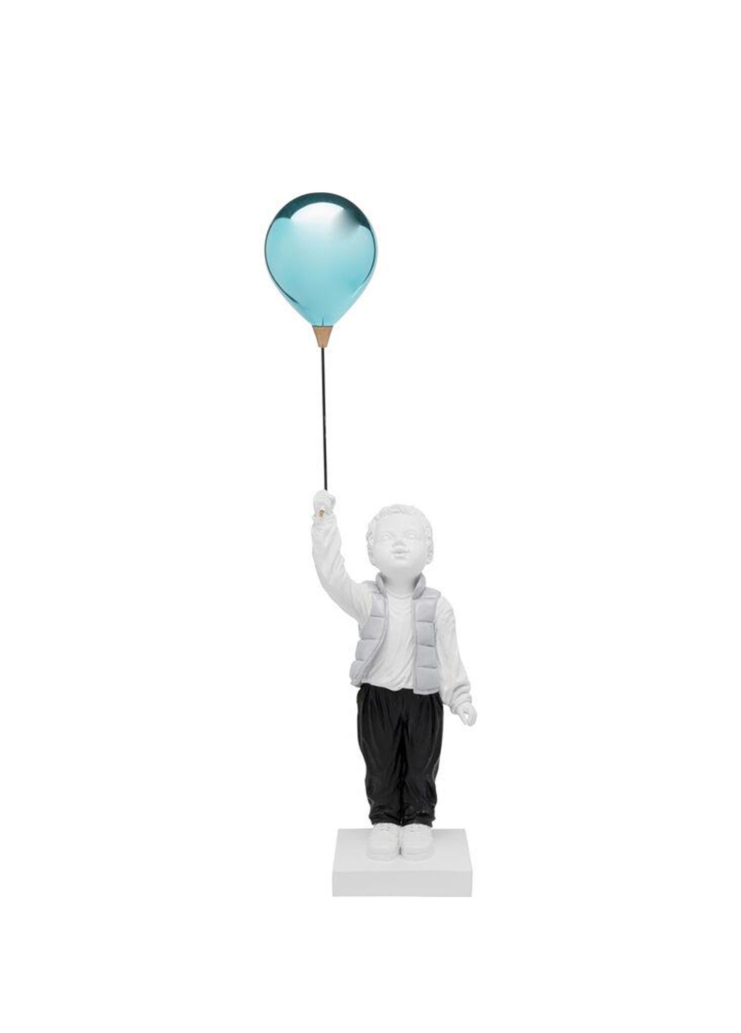 Balloon Boy Beyaz Dekoratif Figür