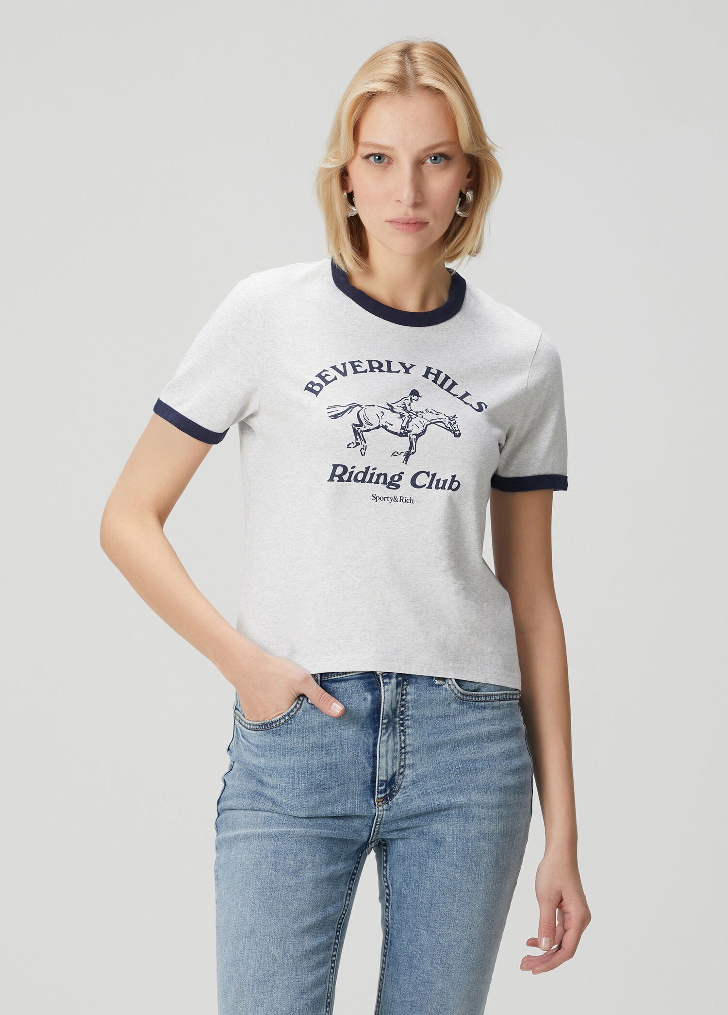 Riding Club Gri T-shirt