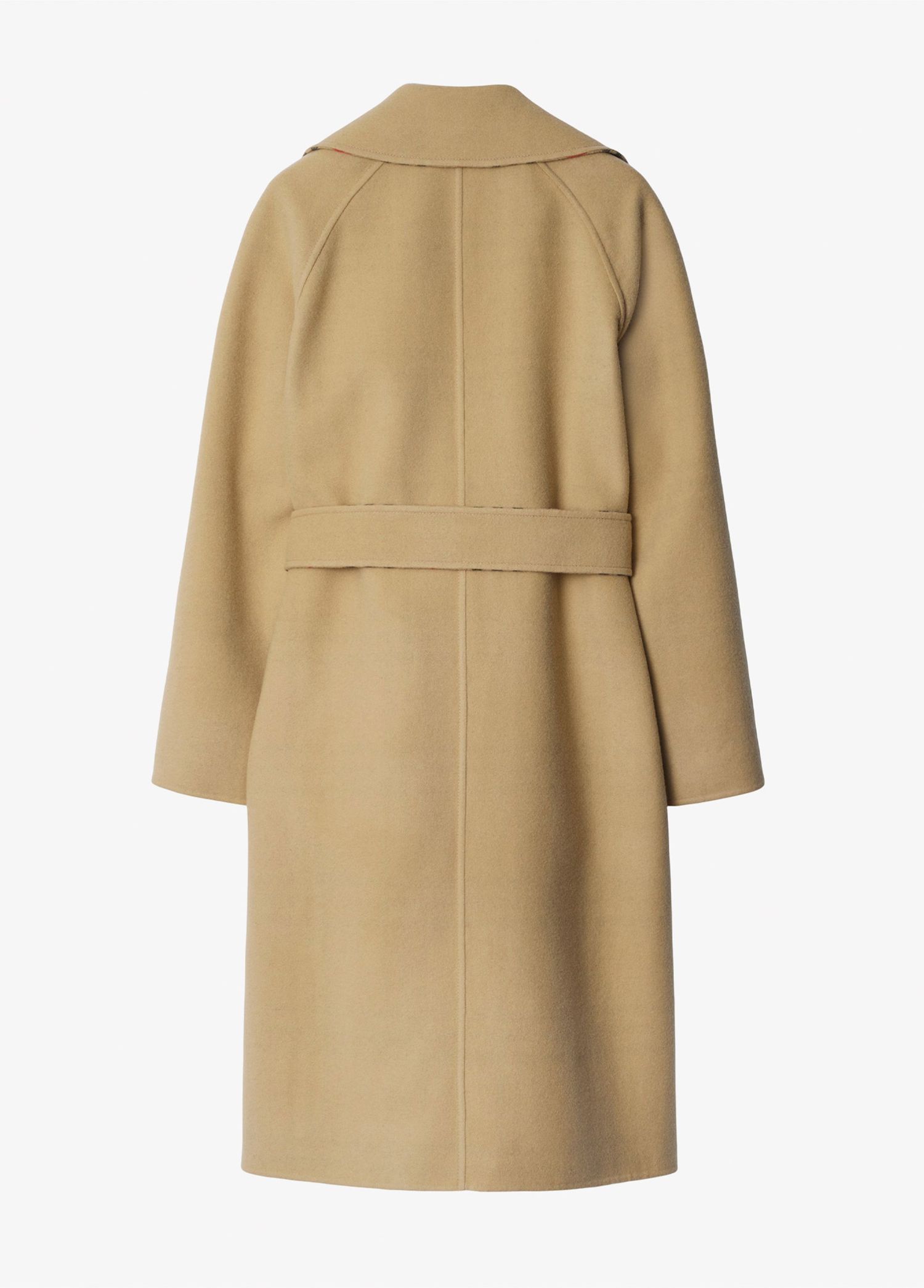 Burberry Bej Kadın Giu Reversible Wool Wrap Bej Yün Kadın Palto