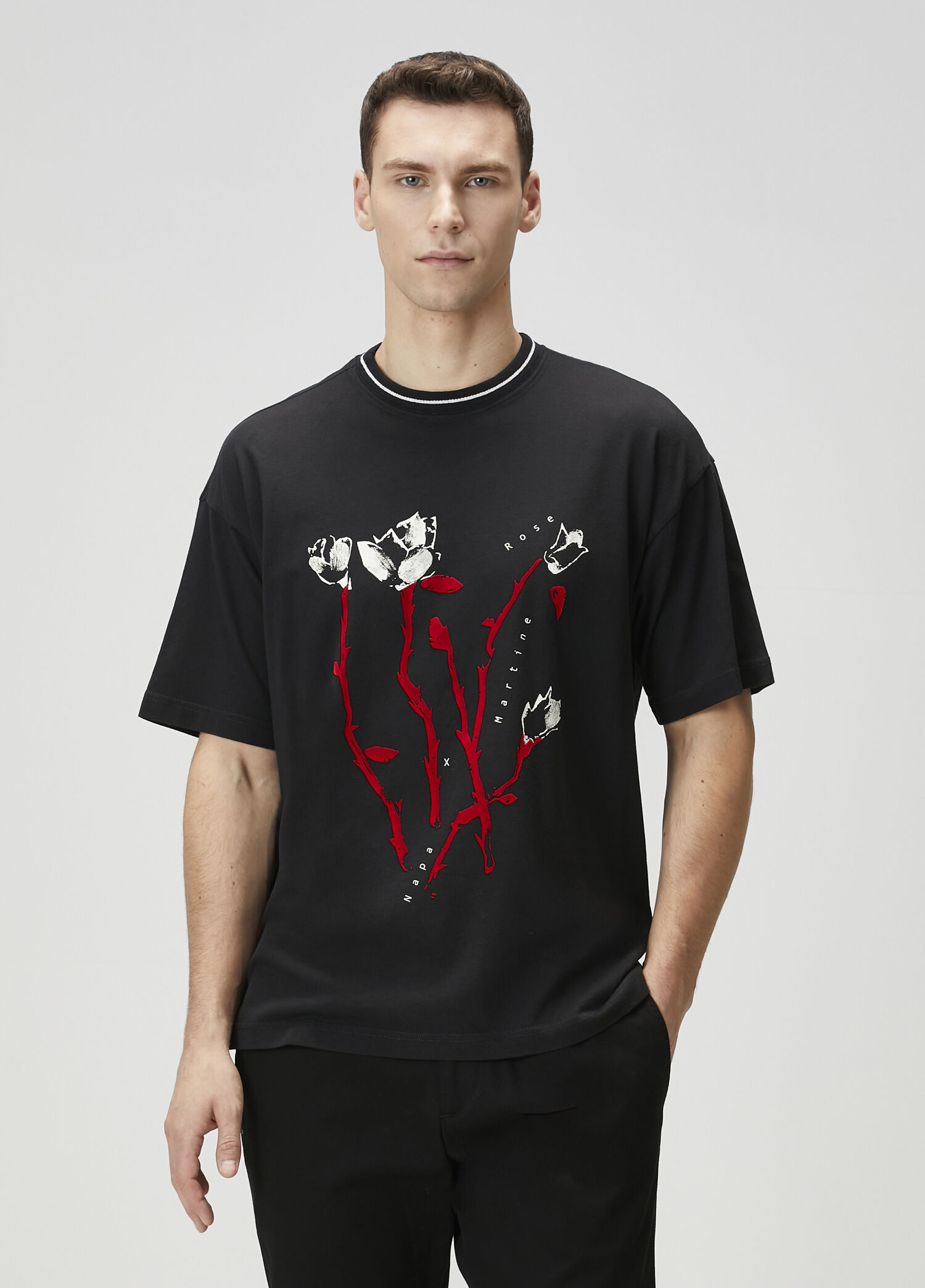 X Martin Rose Siyah T-shirt