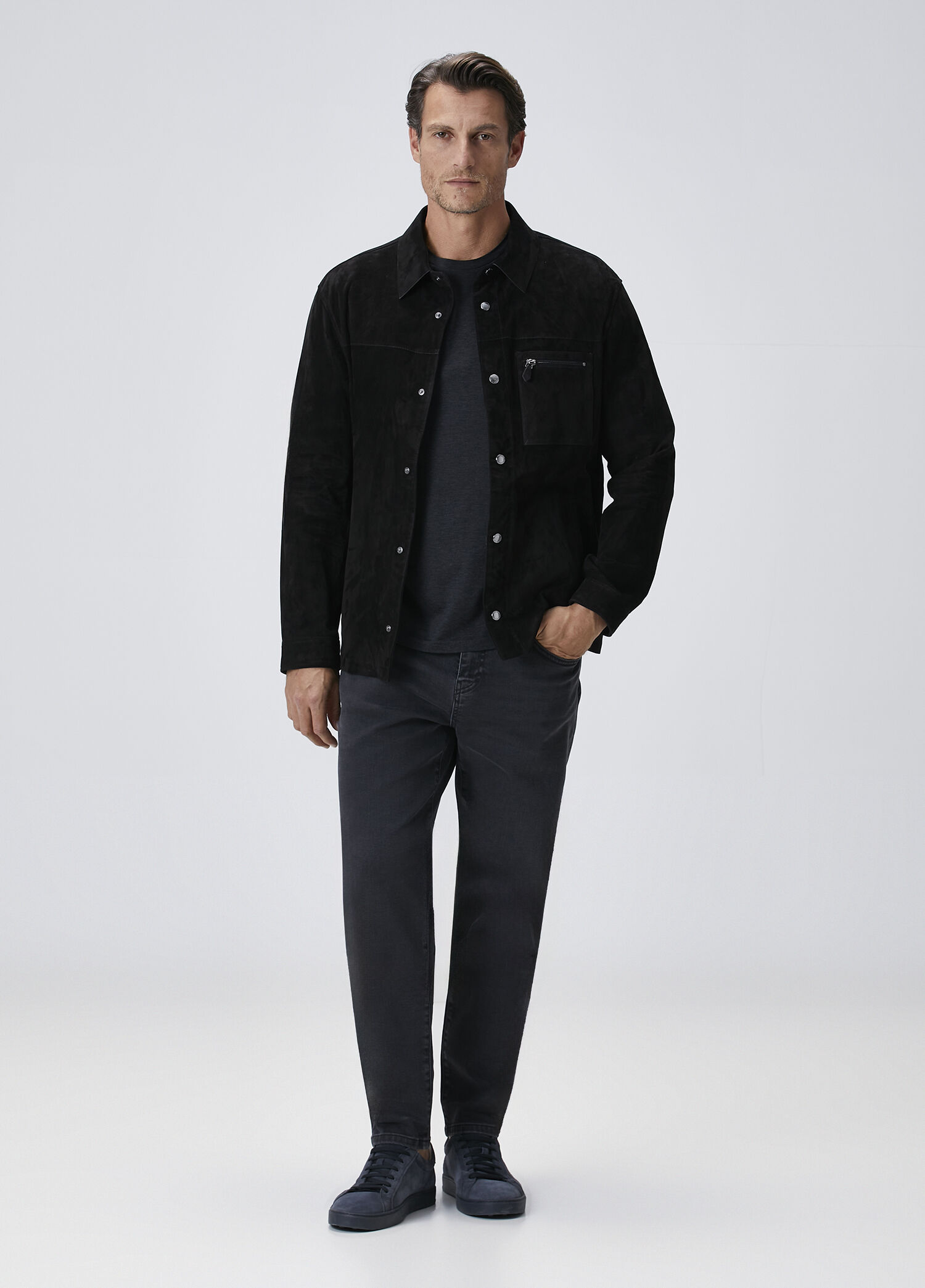 Tapered Fit Antrasit Jean Pantolon