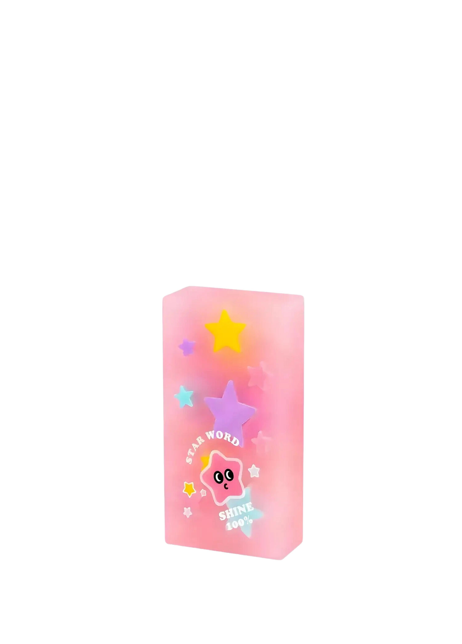 Mini & Kids - Pembe Yıldızlı Rainbow Silgi - Pembe