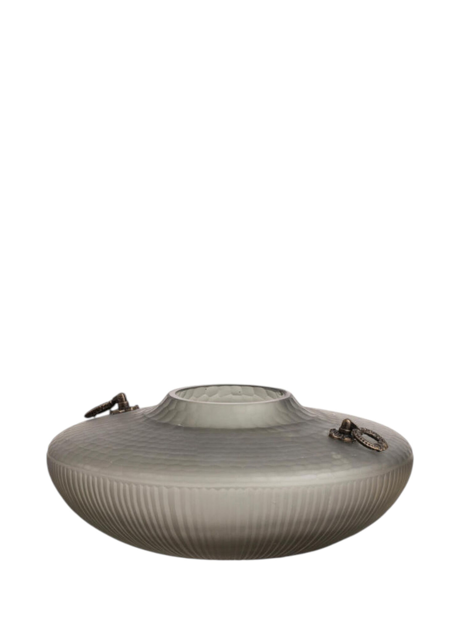 Gri Cam Dekoratif Vazo 14 cm