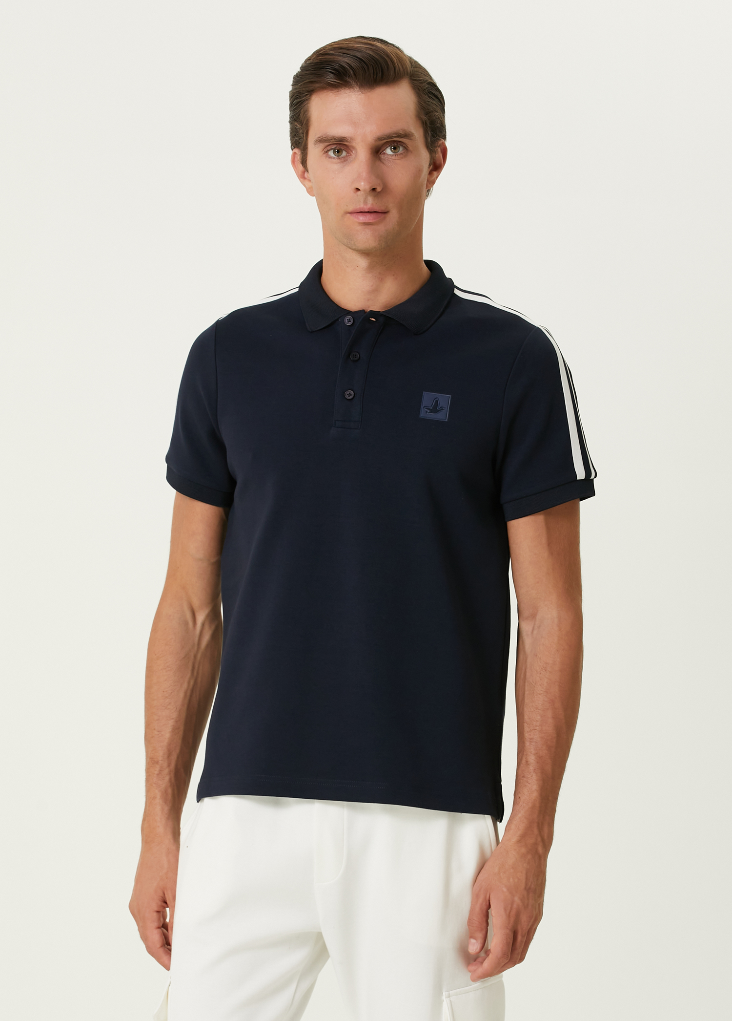 Navy blue Beymen Club Navy blue Men Navy Blue Stripe Detailed Polo T ...