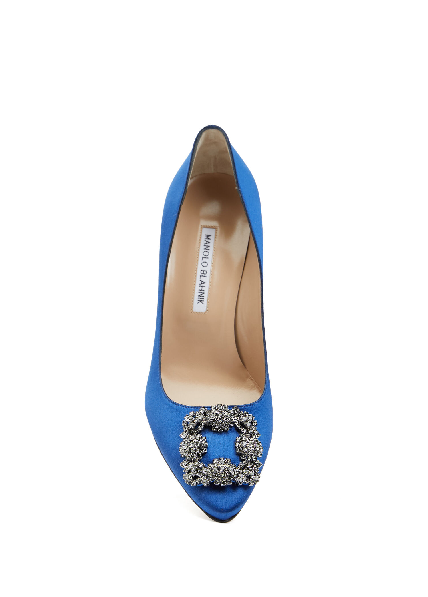 Manolo Blahnik - Mavi Taş Detaylı Stiletto - Mavi