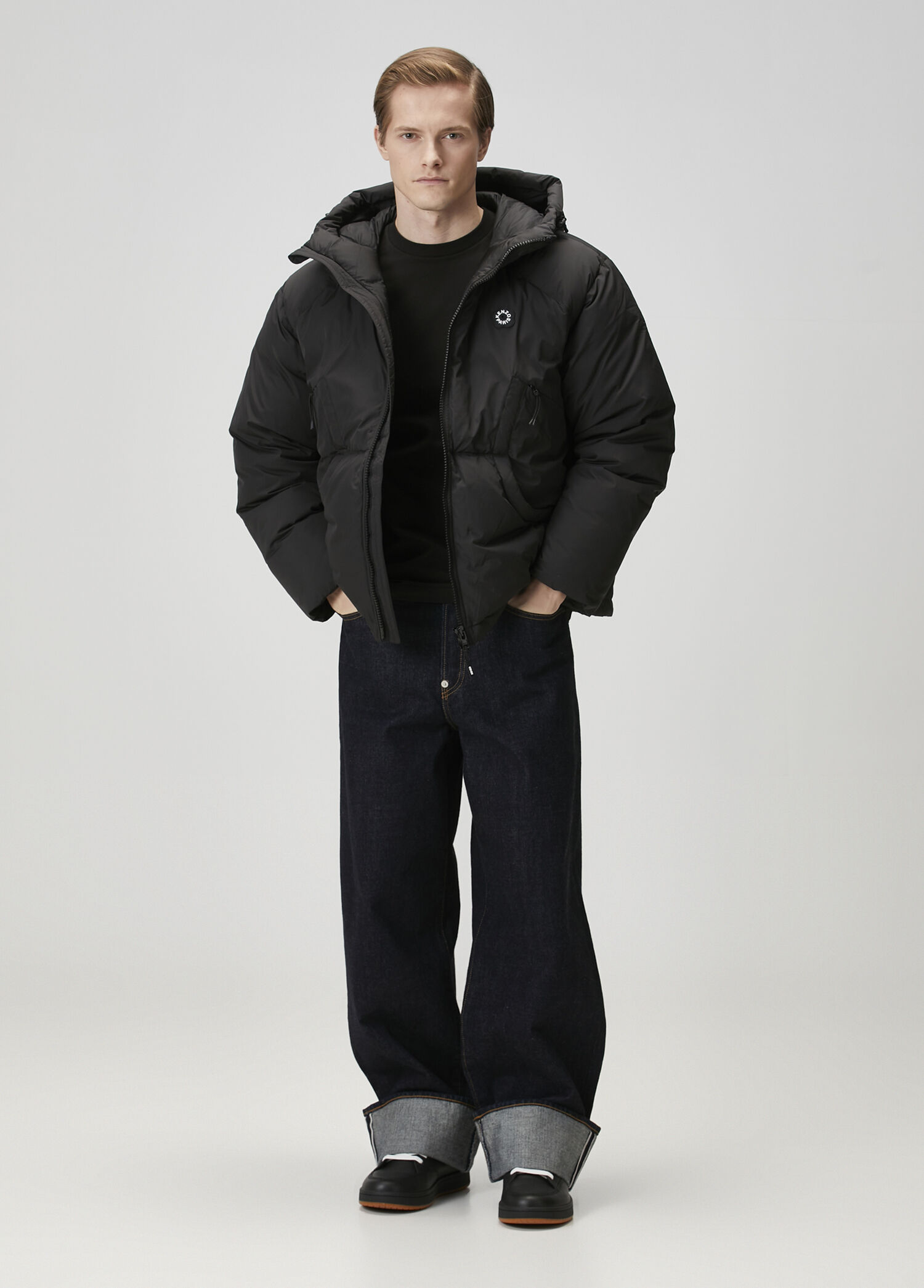 Kenzo - Boke Flower 2.0 Siyah Kapüşonlu Puff Mont - Siyah