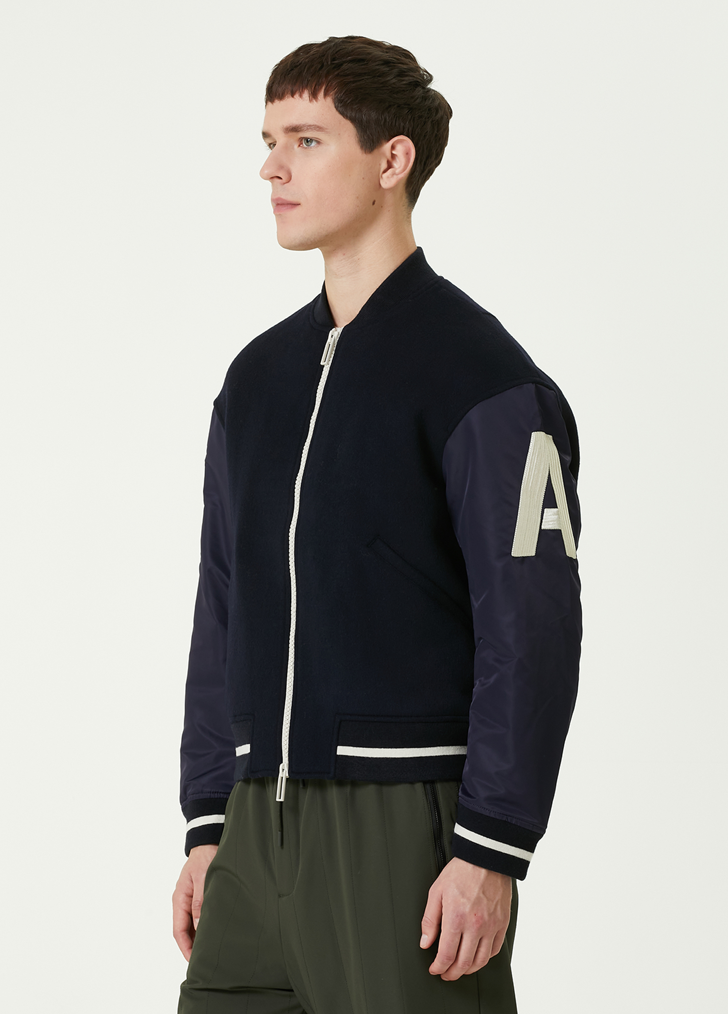 Beymen Lacivert Logo Detaylı Yün Bomber Mont. 3 Beymen Lacivert Logo Detaylı Yün Bomber Mont. 3