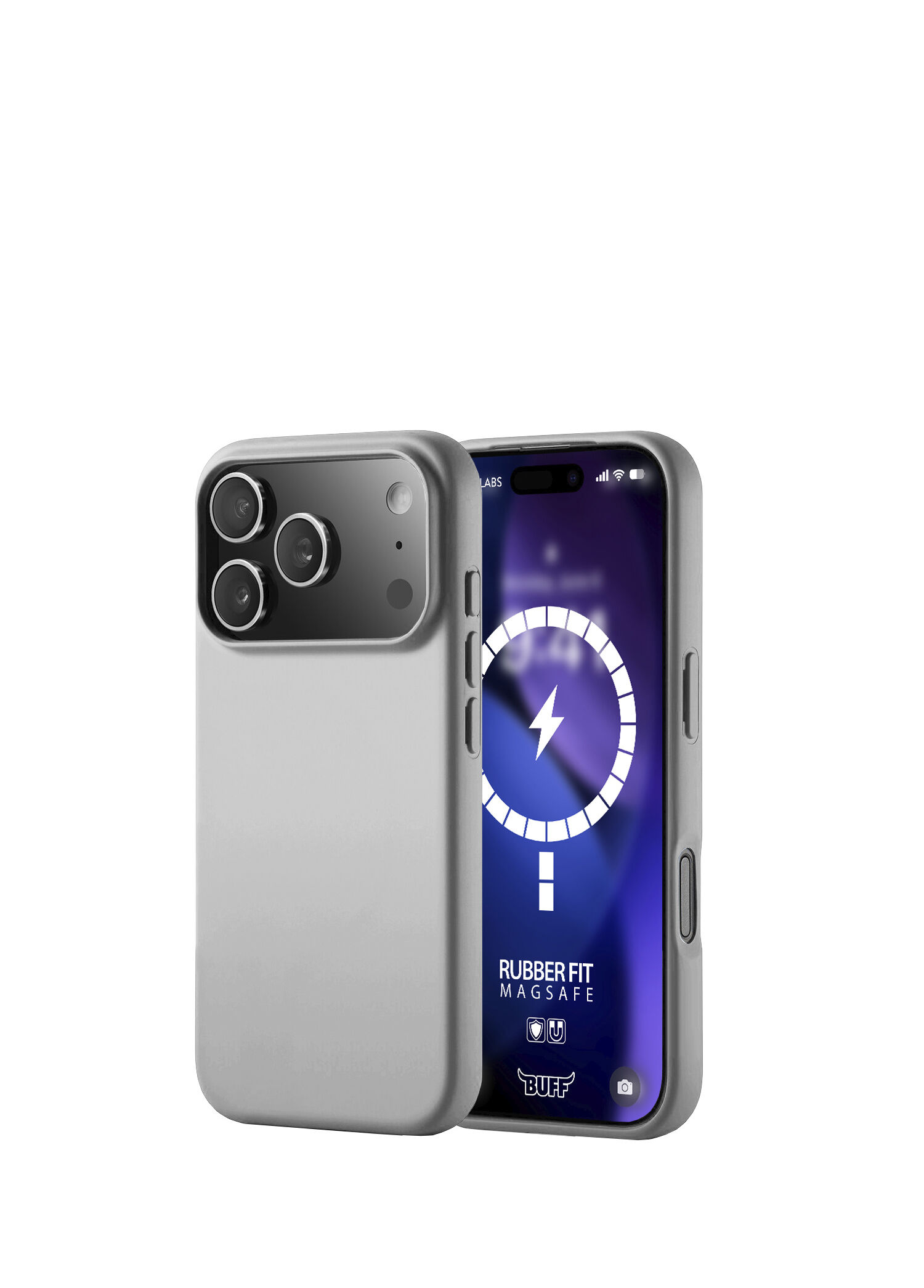 iPhone 17 Pro Rubber Fit Gray Silikon Magsafe Uyumlu Telefon Kılıfı