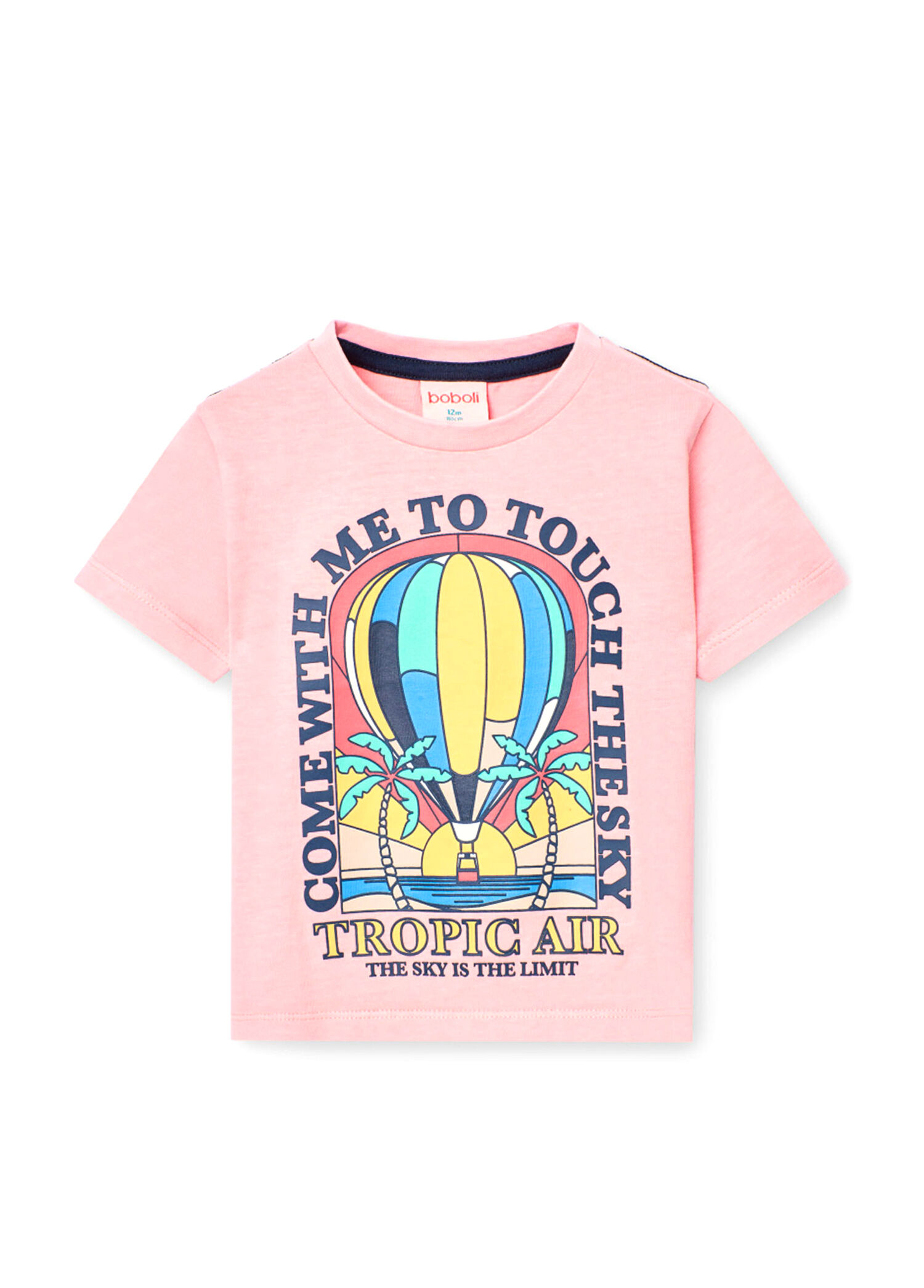 Pembe Kısa Kollu Erkek Çocuk T-shirt