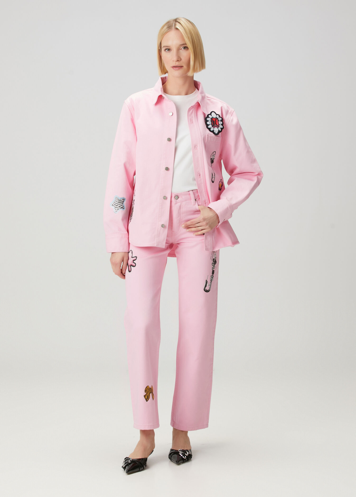 Runway Charm Straight Pembe Jean Pantolon