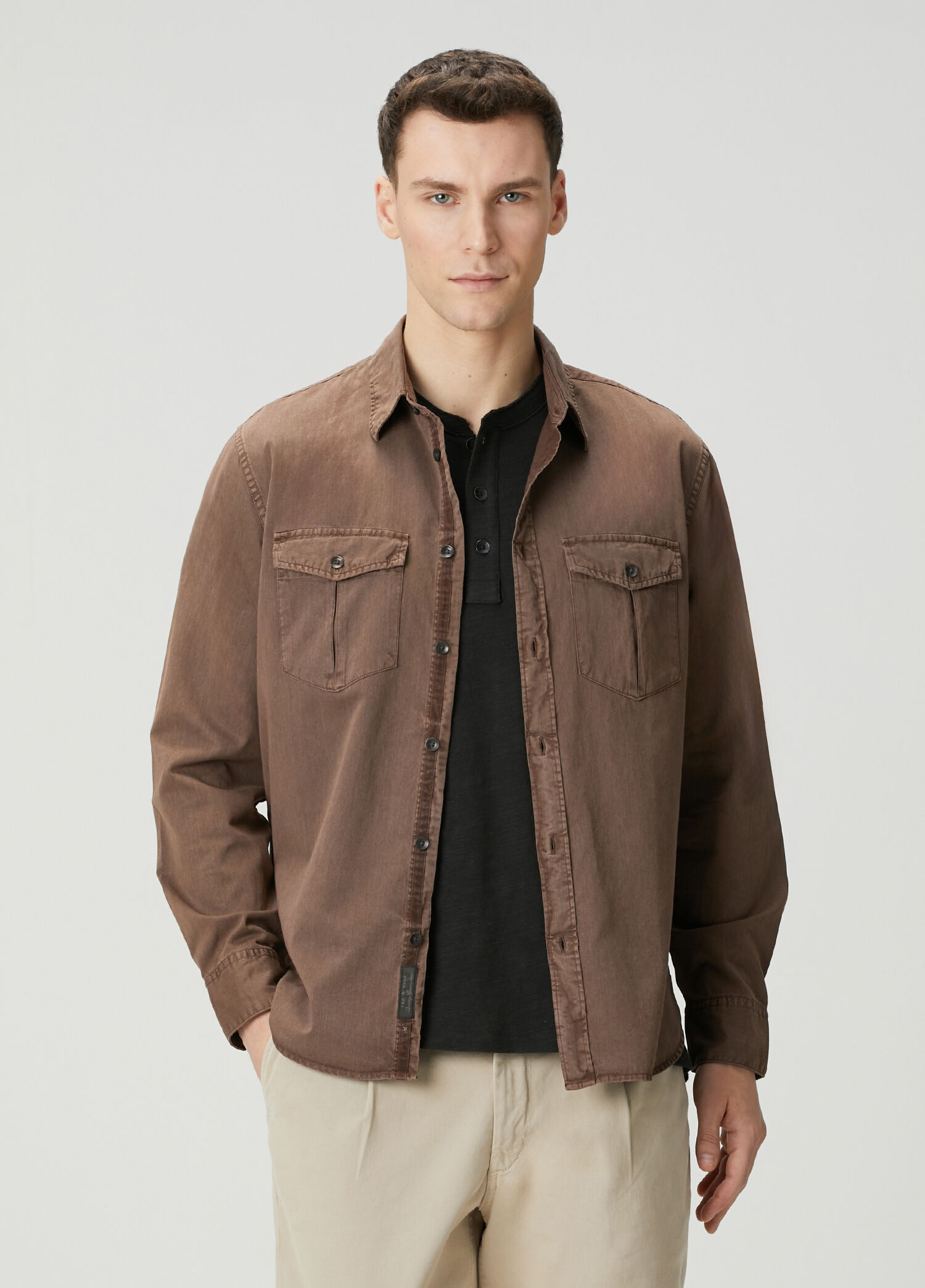 Finch Kahverengi Military Denim Gömlek