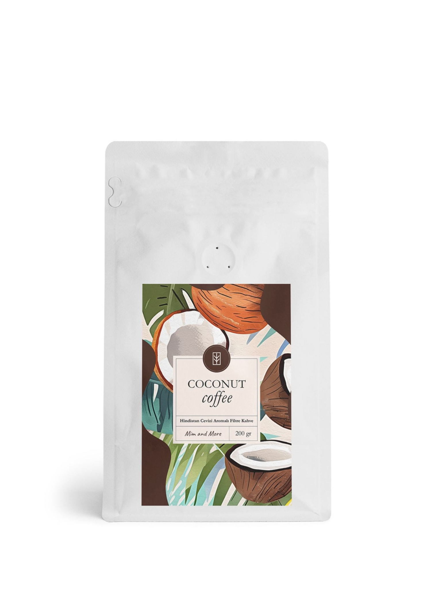 Coconut Coffee Hindistan Cevizi Aromalı Kahve Çekirdek Kahve 200 gr