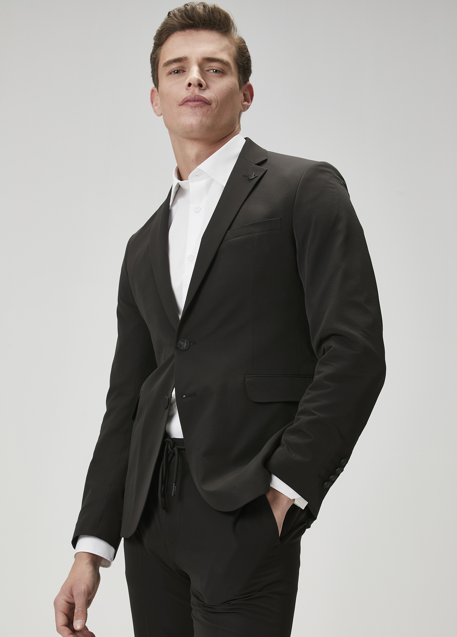 Drop 6 Slim Fit Siyah Takım Elbise_4