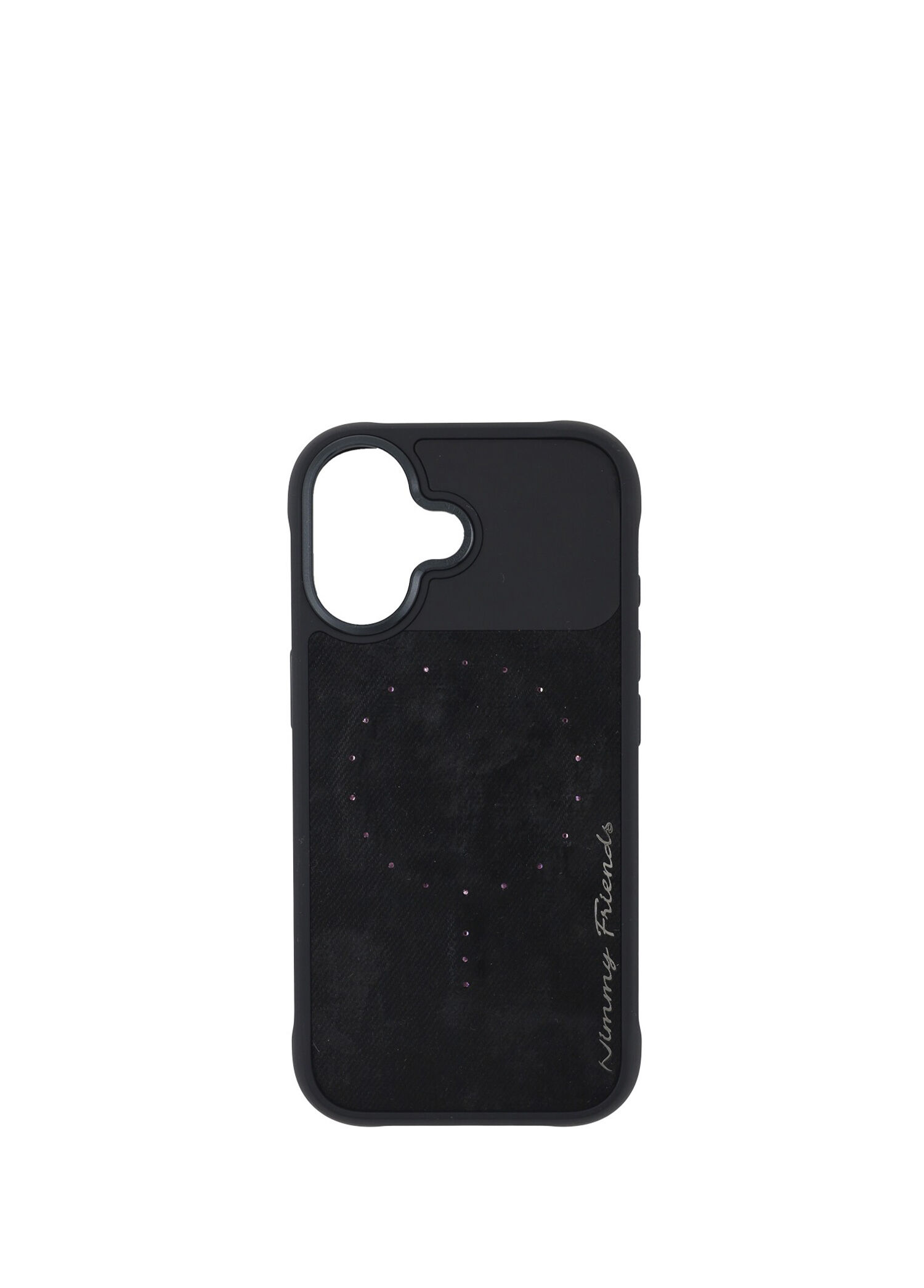 Nimmy - iPhone 17 Uyumlu MagSafe Özellikli Magnetic Fashion Stone Serisi Telefon Kılıfı - Siyah