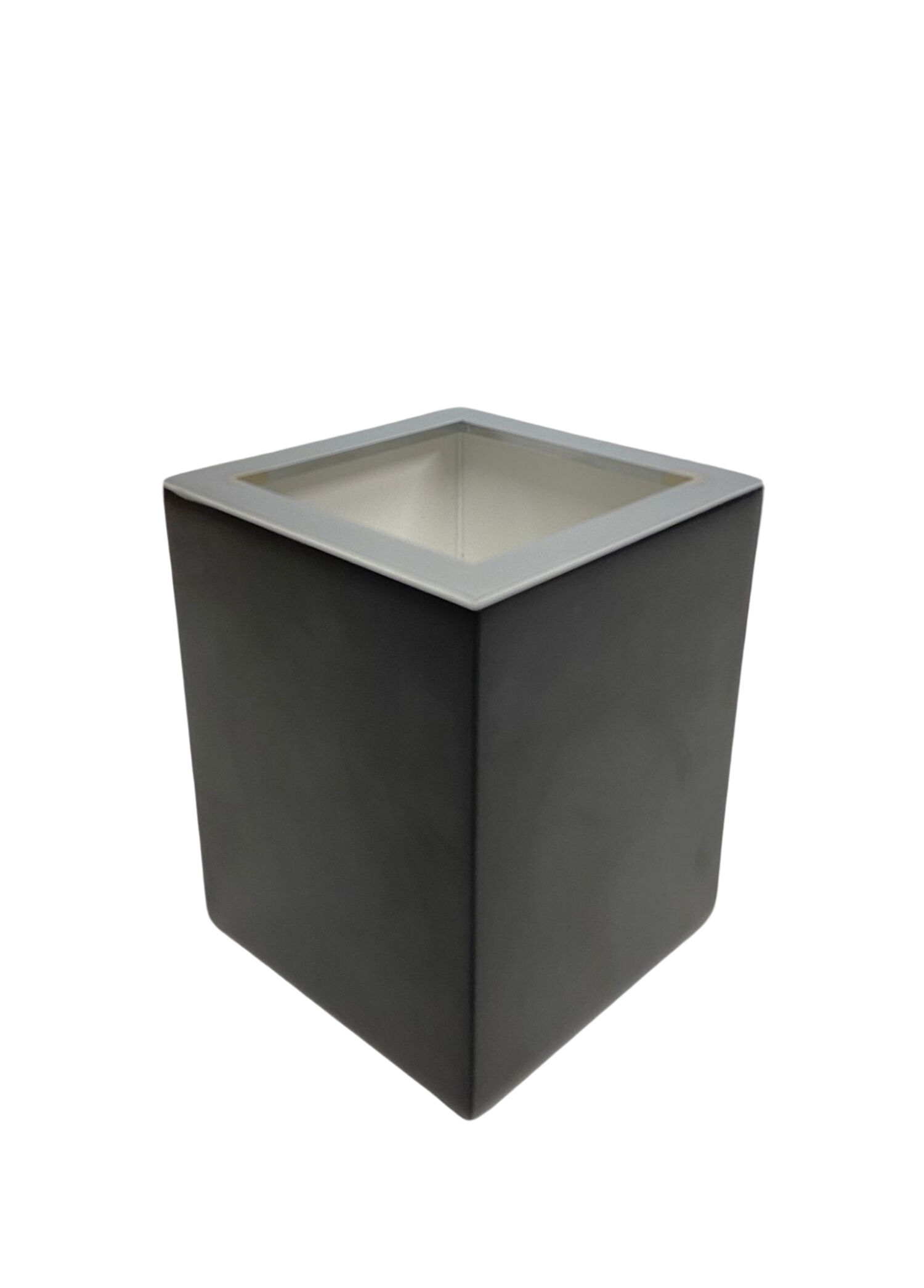 Mat Siyah Krom Tezgah Üstü Diş Fırçalığı 80x80 mm