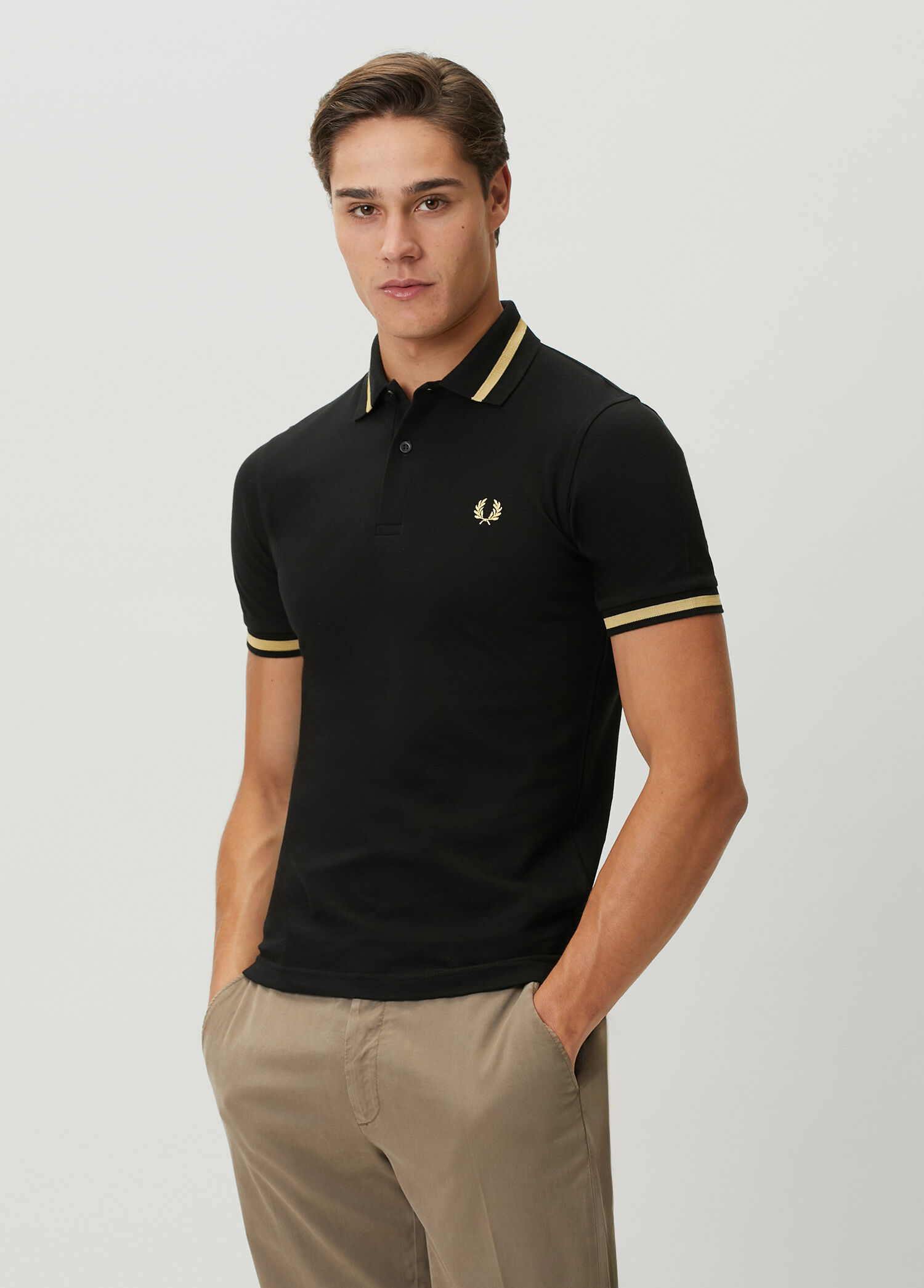 Siyah Sarı Polo Yaka T-shirt