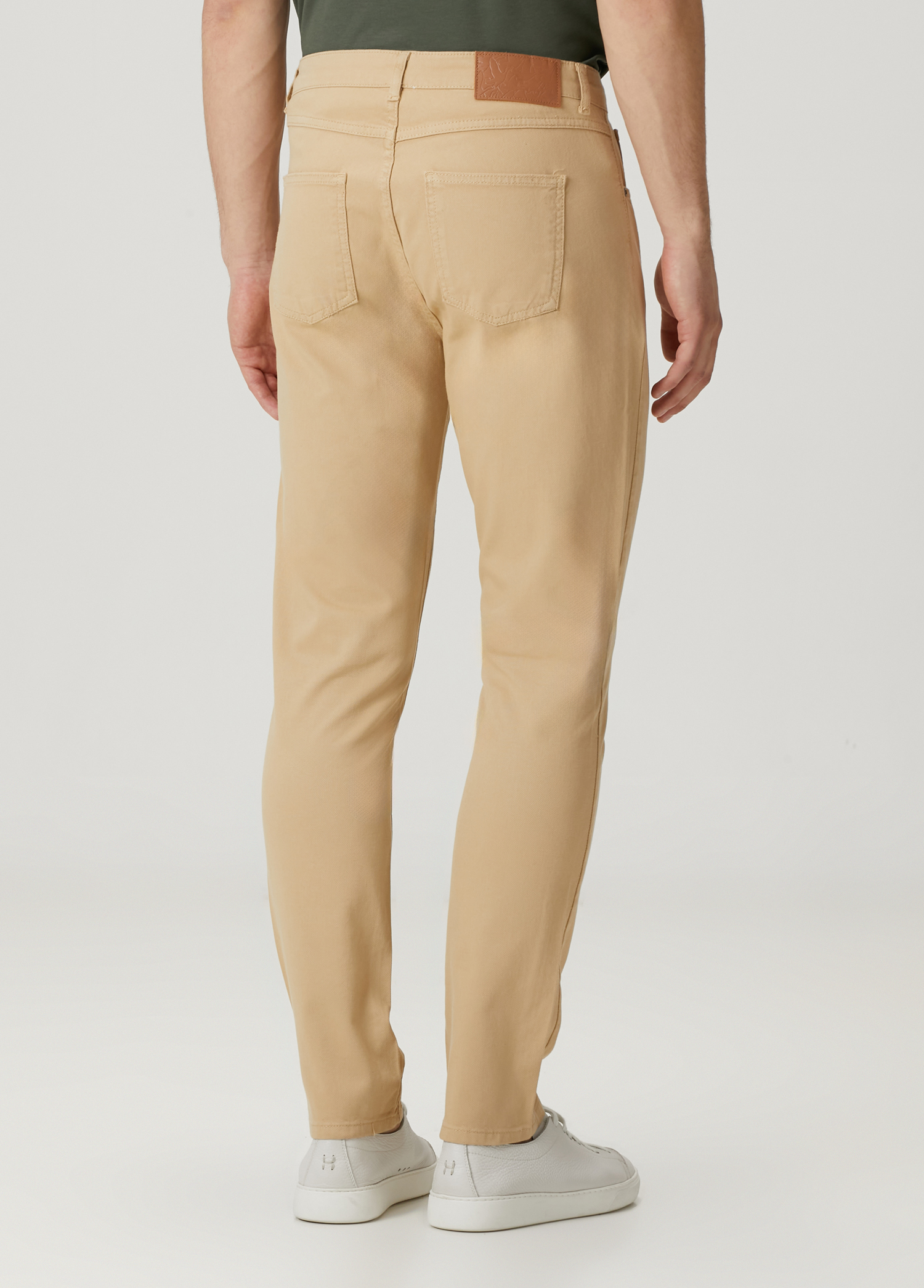 Slim Fit Bej Spor Pantolon_2