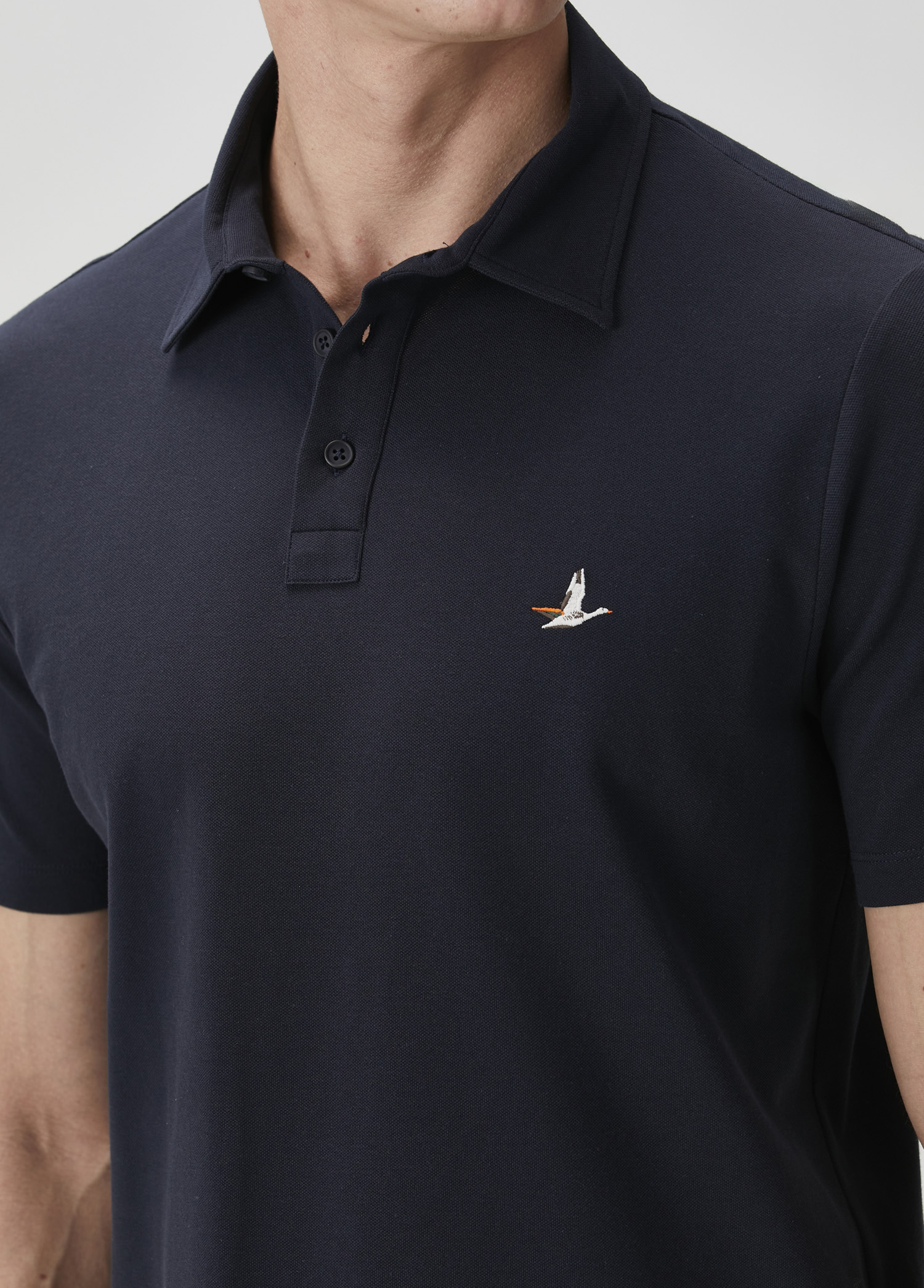 Comfort Fit Lacivert Polo Yaka T-shirt_5