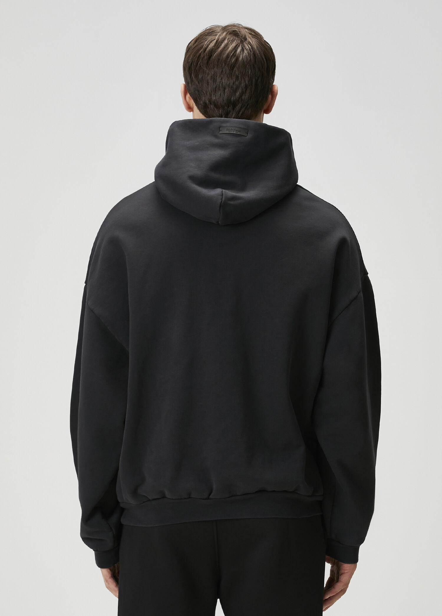 Fear Of God Essentials Siyah Erkek Siyah Kapüşonlu Logo Baskılı