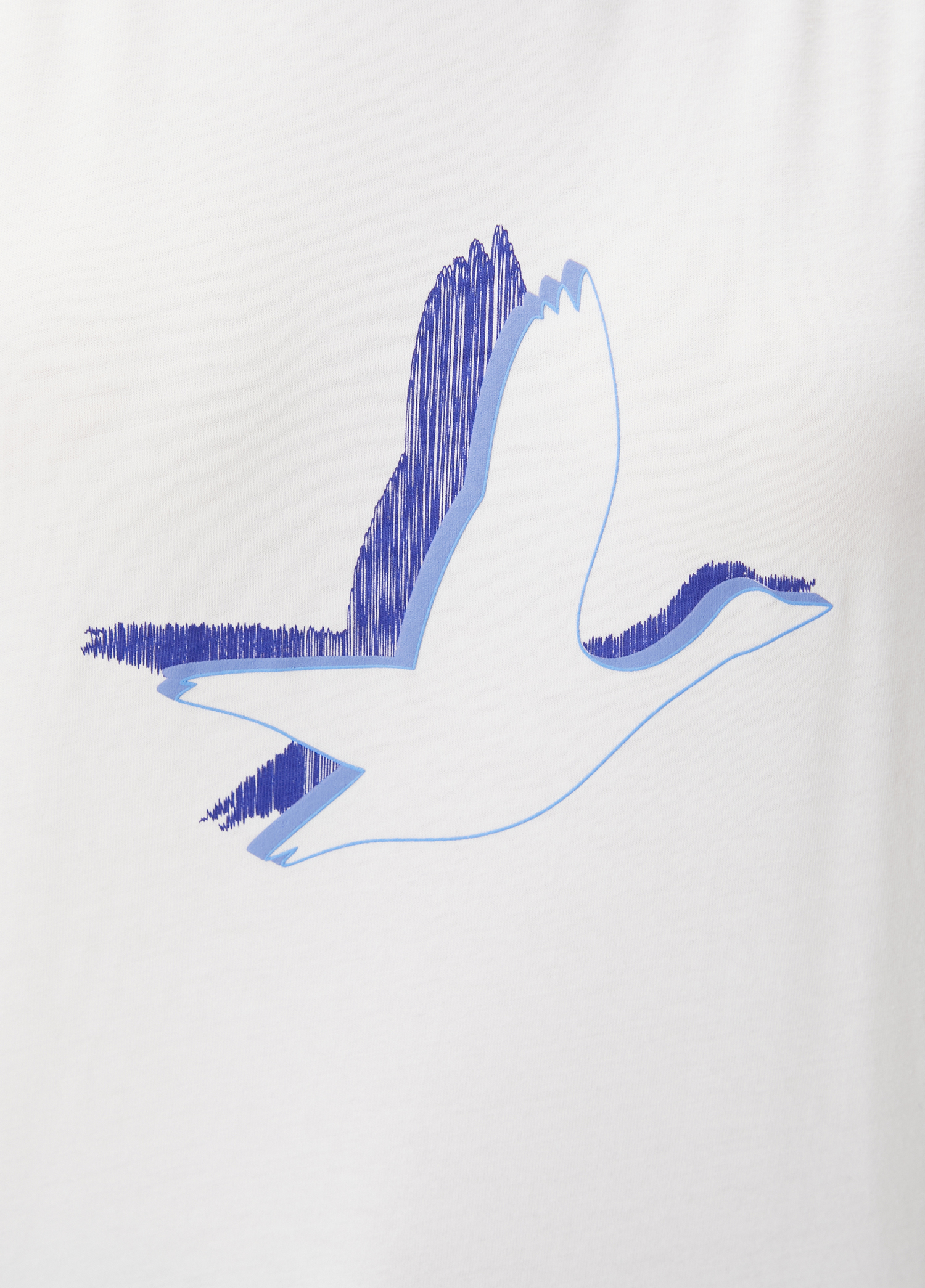 Kırık Beyaz Logo Baskılı T-shirt_5