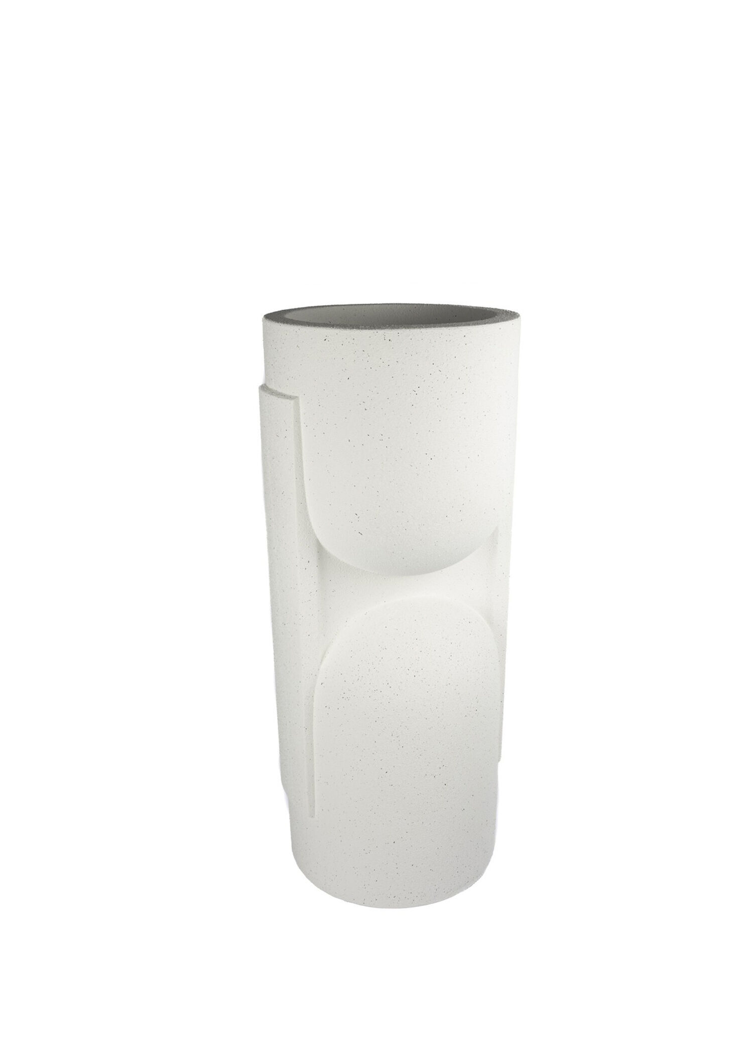 Beyaz Polyresin Saksı 37x91 cm