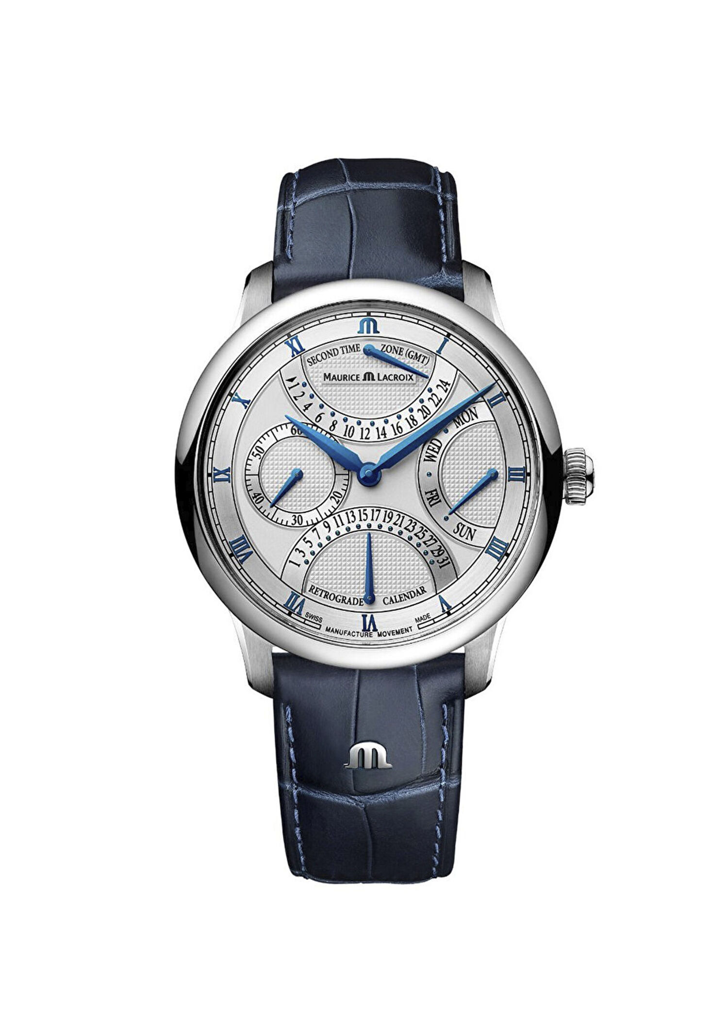 Maurice Lacroix Mavi Erkek ML-MP6538SS001110-1 Mavi Deri Erkek Kol