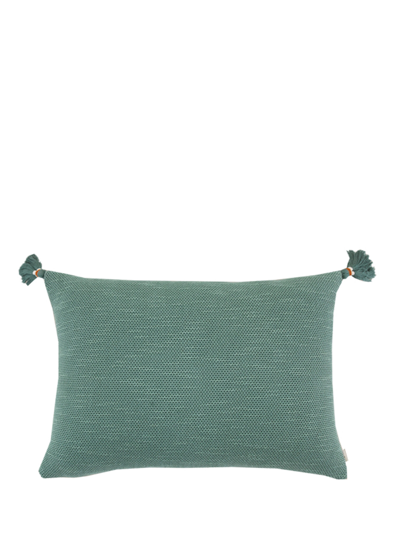 Capella Saçaklı Botanik Yeşil Pamuk Yastık Kılıfı 35x55 cm