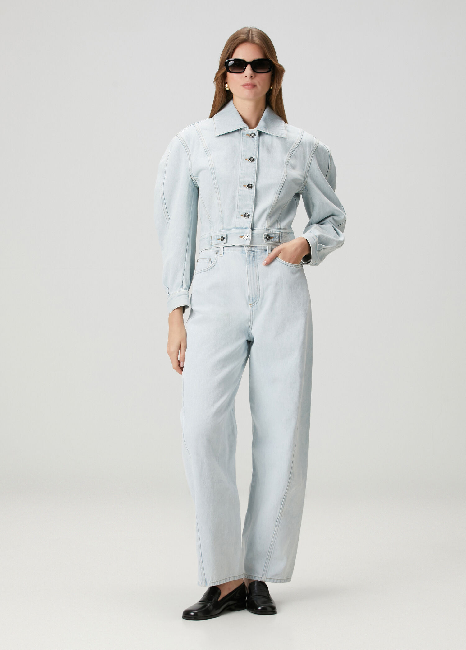 Cocoon Açık Mavi Jean Pantolon