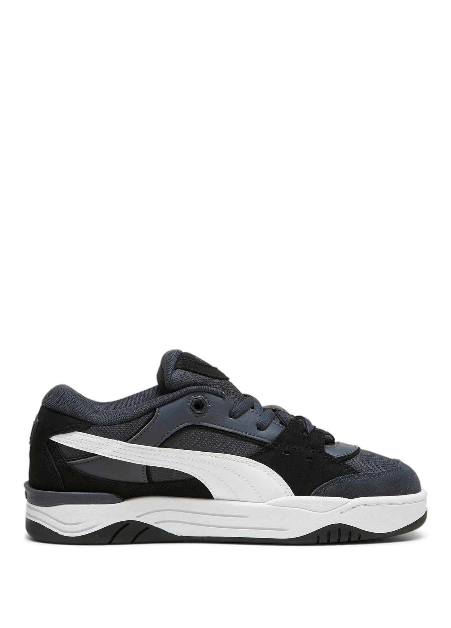 180 Strong Gray Black Deri Detaylı Unisex Sneaker