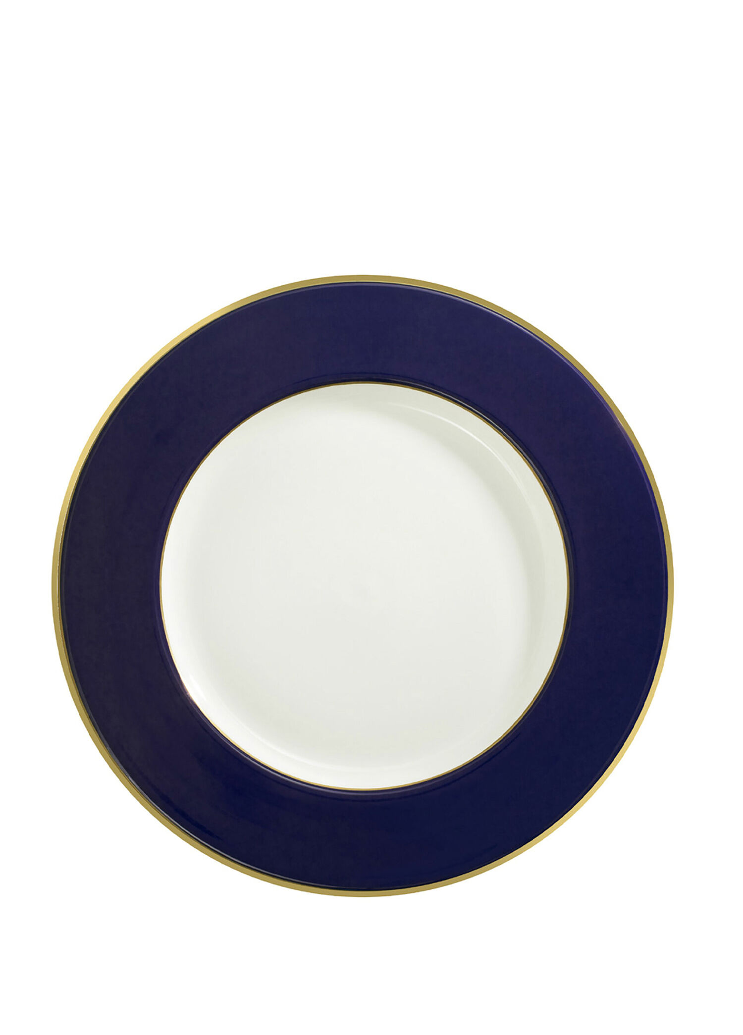 Plain Border Midnight Gold Charger Koyu Mavi Porselen Tabak 33 cm