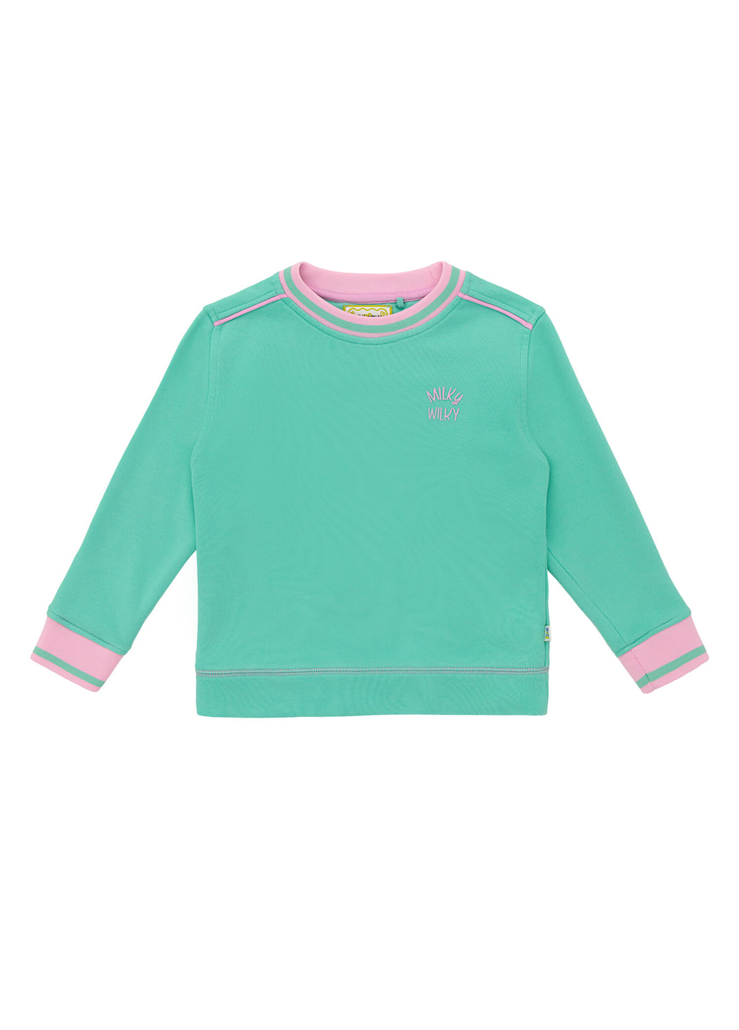 Yeşil Yuvarlak Yaka Kız Çocuk Sweatshirt