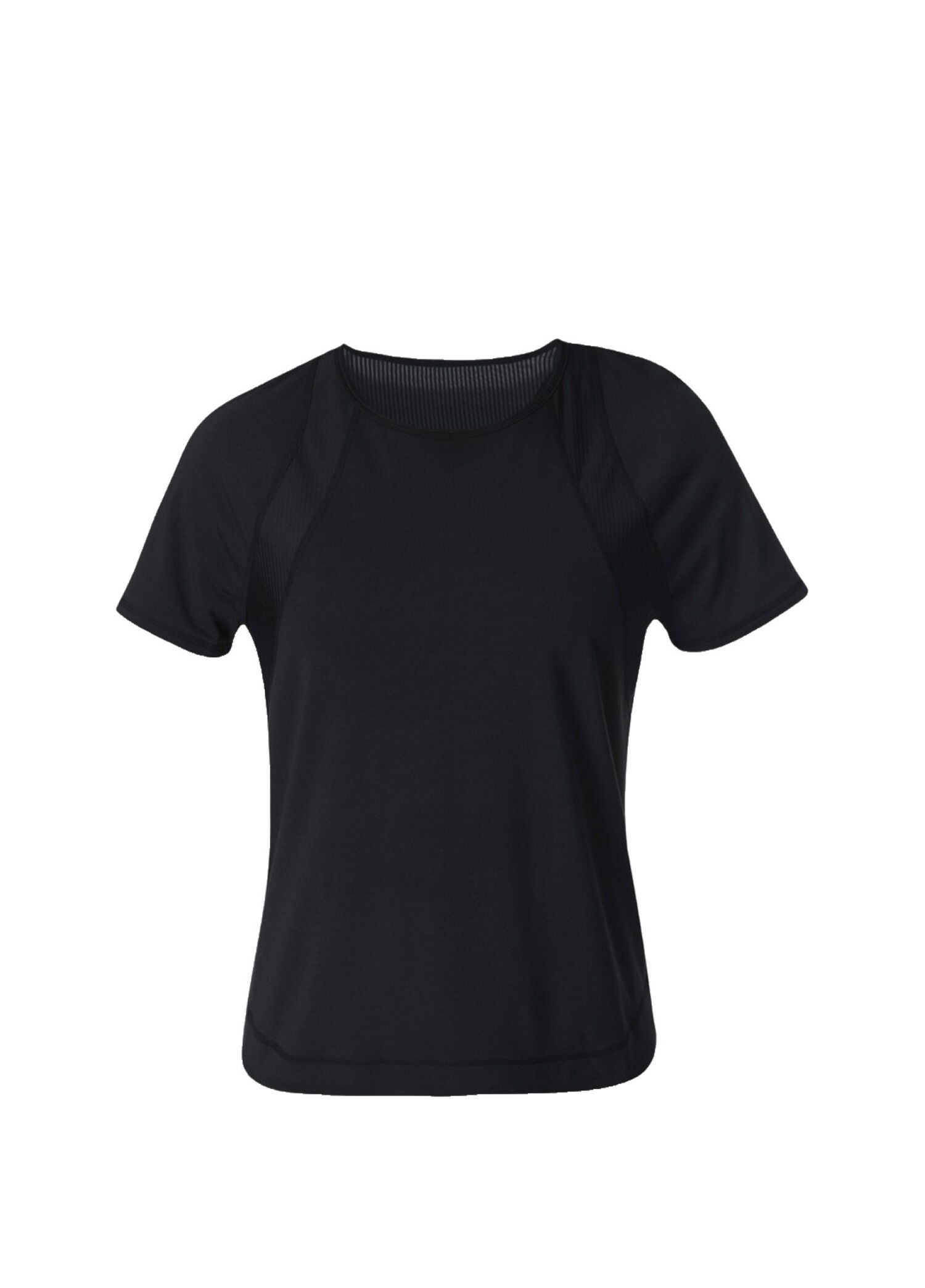 Breathe Easy Mesh Siyah Kısa Kollu Kadın Spor T-shirt