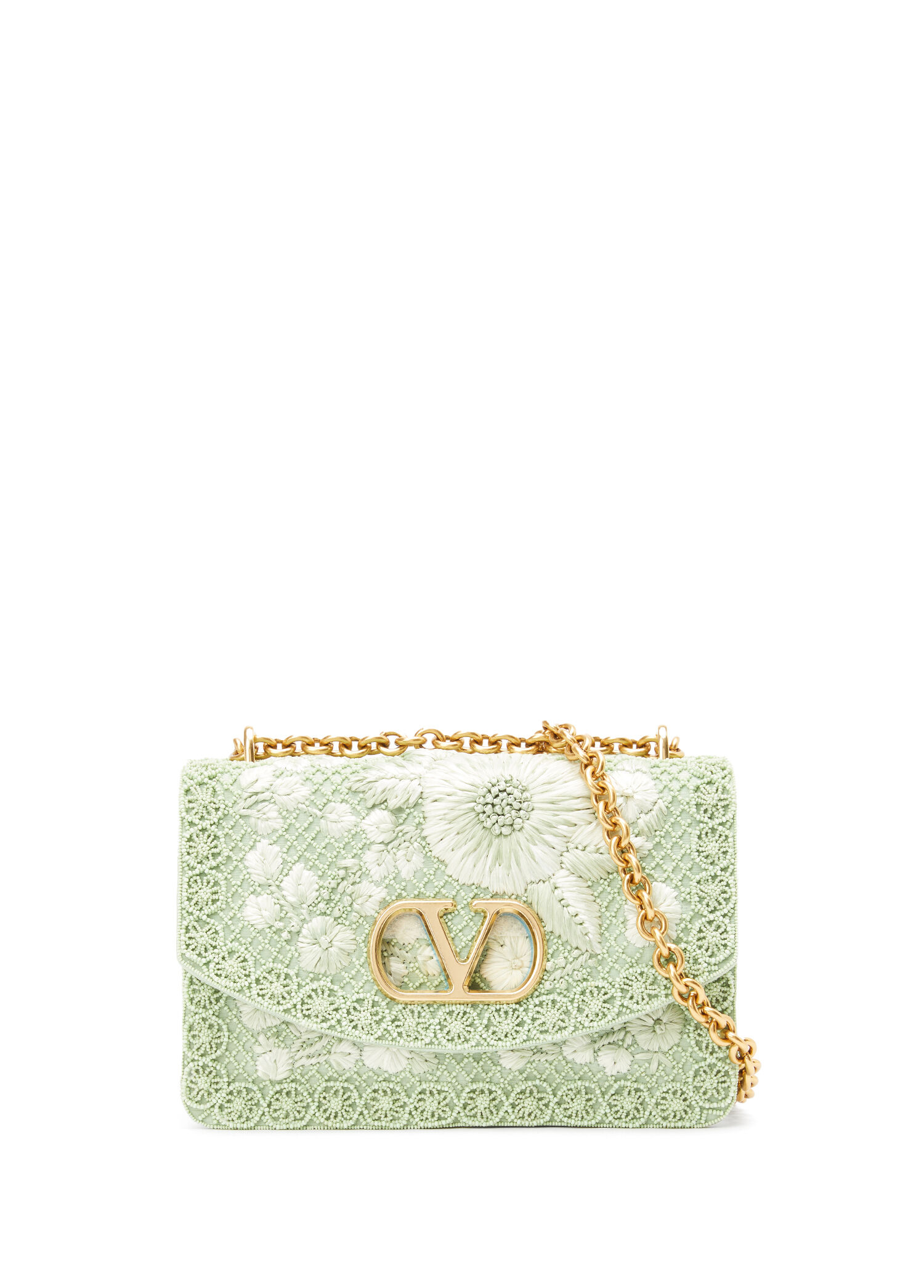 Vain Green Embroidered Women's Bag